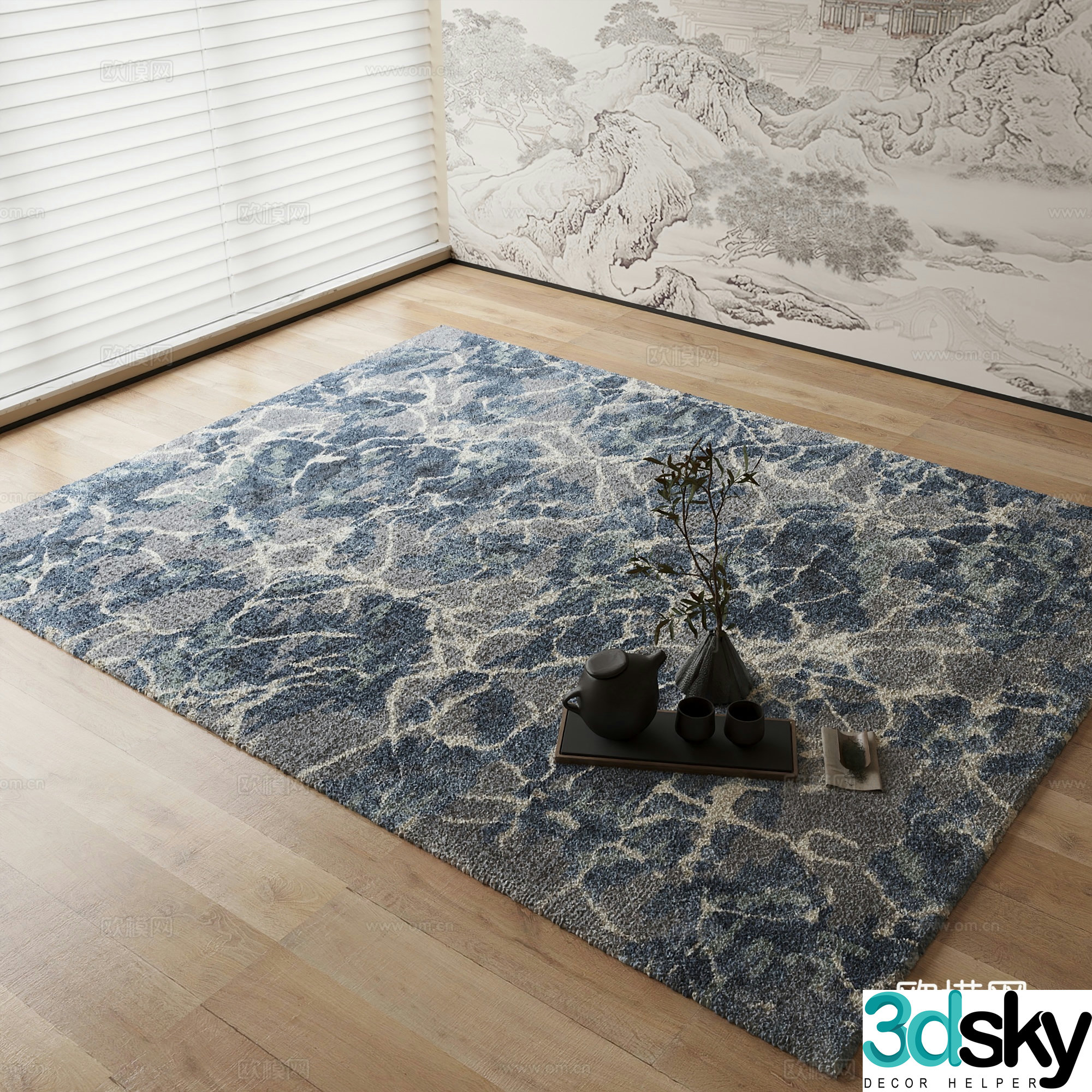 New Chinese carpet 3D model