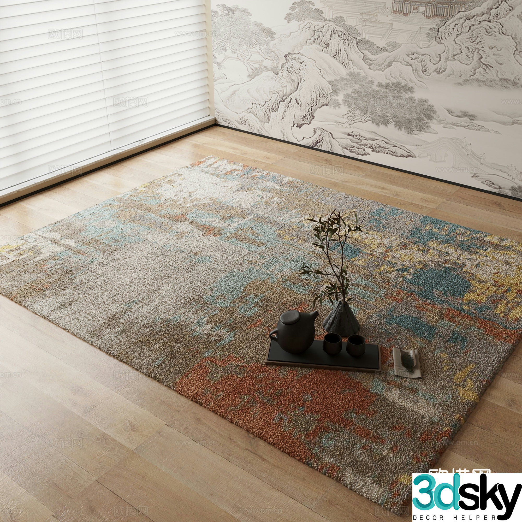 New Chinese carpet 3D model