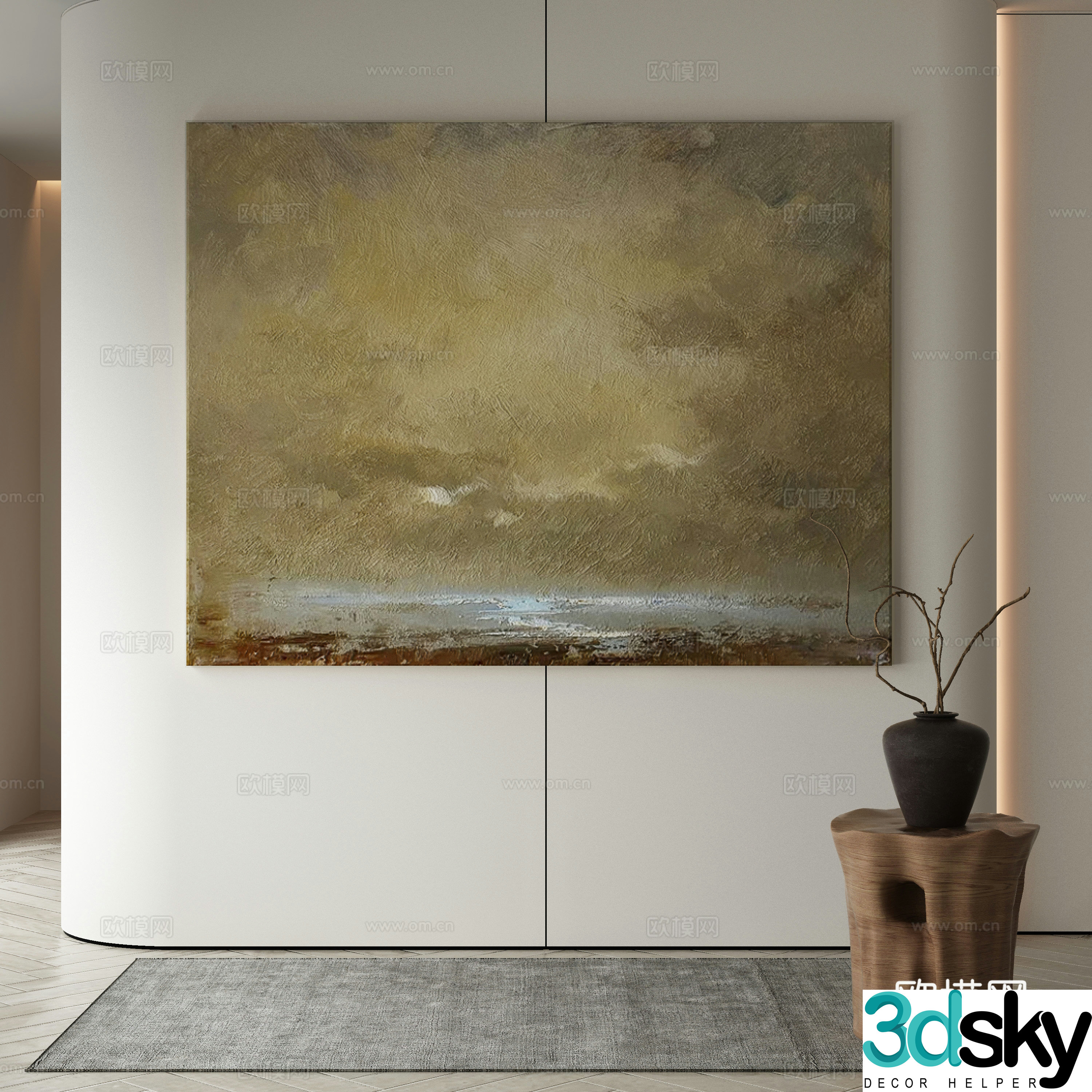 Modern decorative painting 3d model