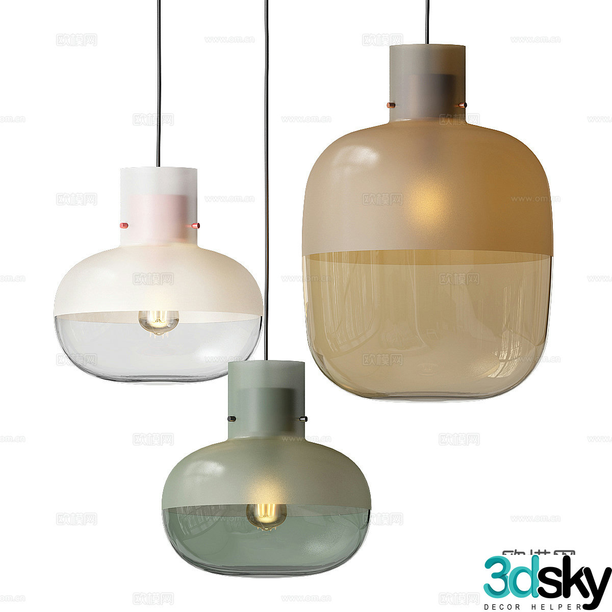 Decorative chandelier 3d model