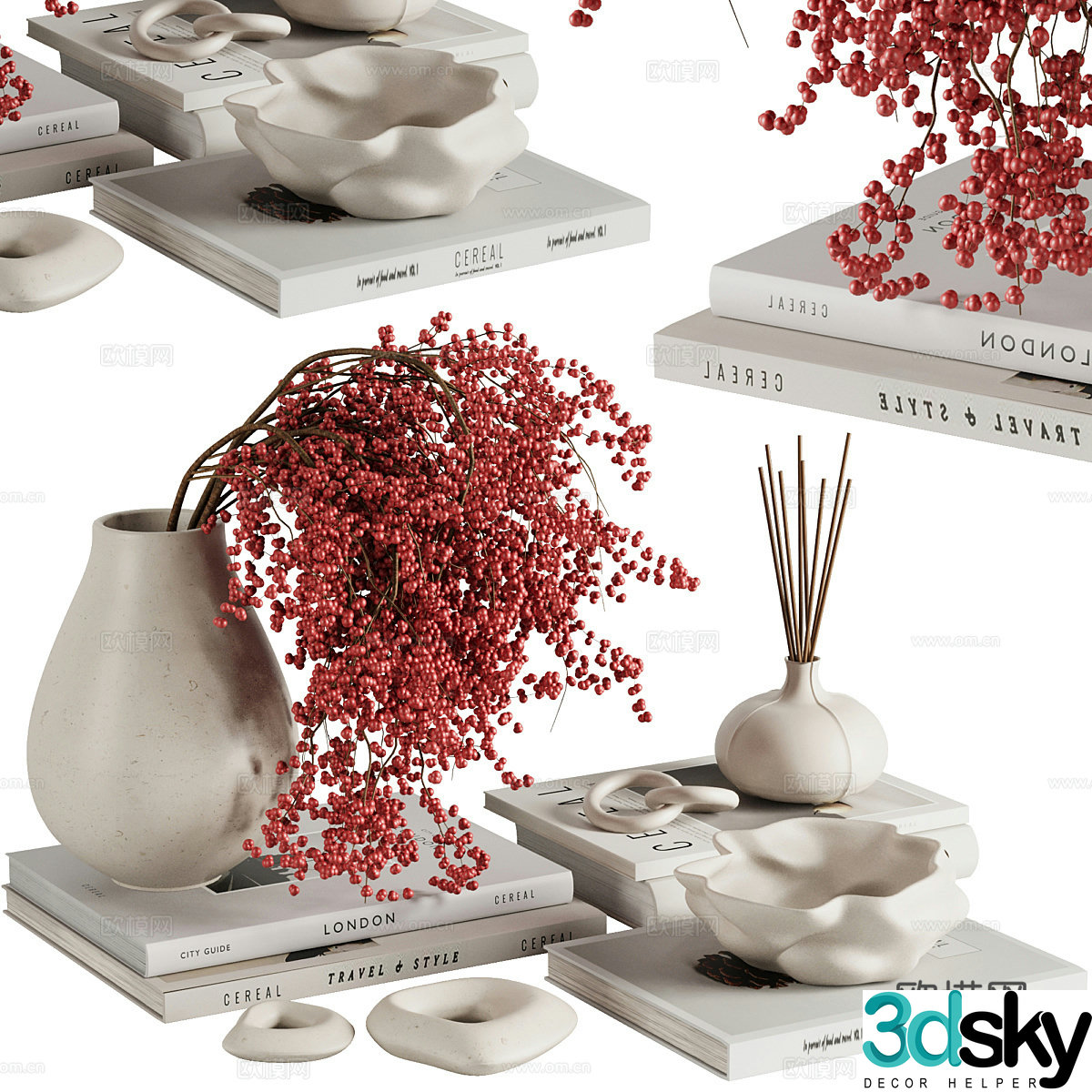 New Chinese style jewelry ornaments 3D model