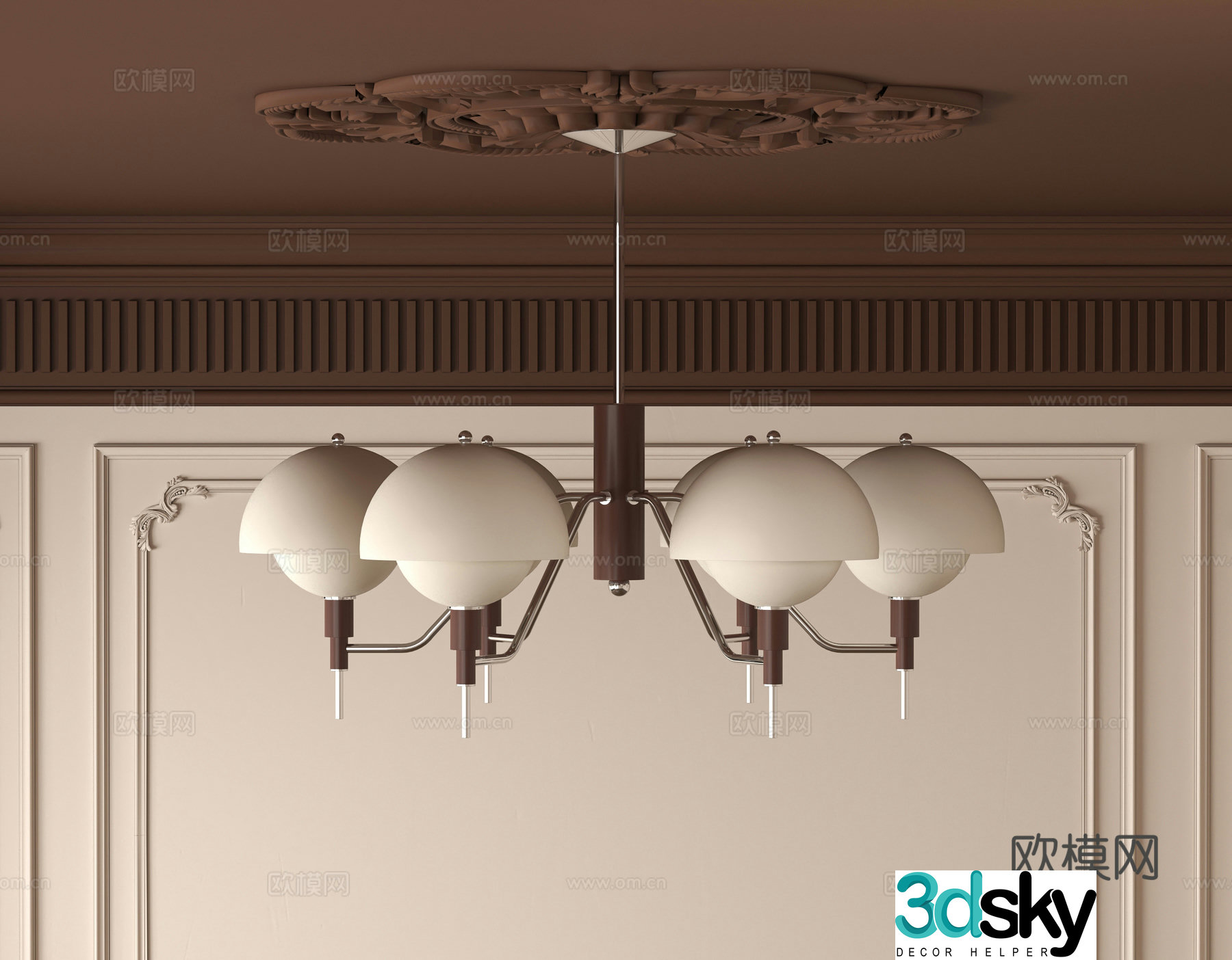 3D model of medieval style chandelier