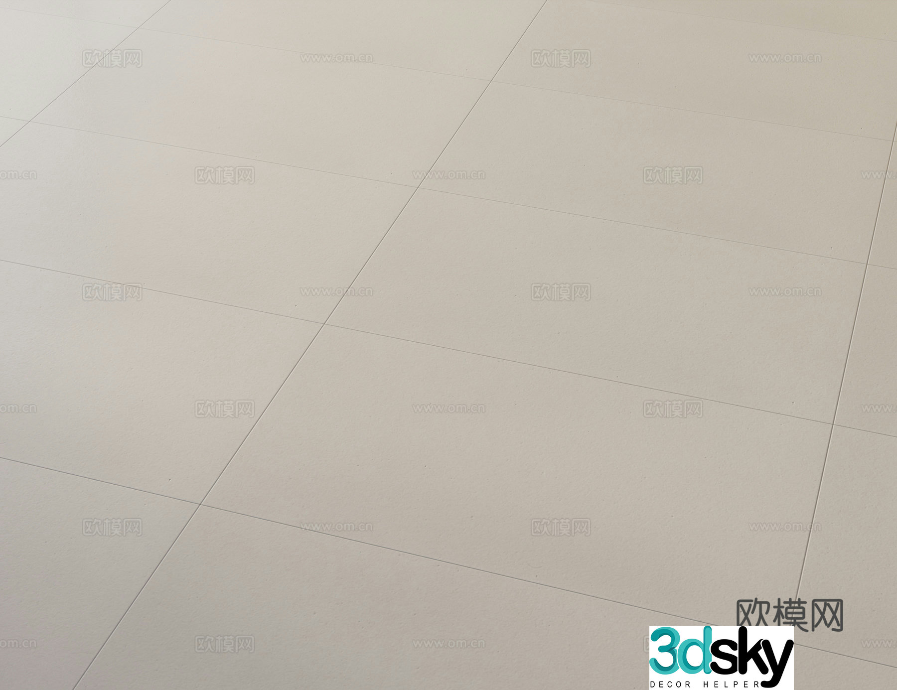 Modern brick matte floor tiles 3d model