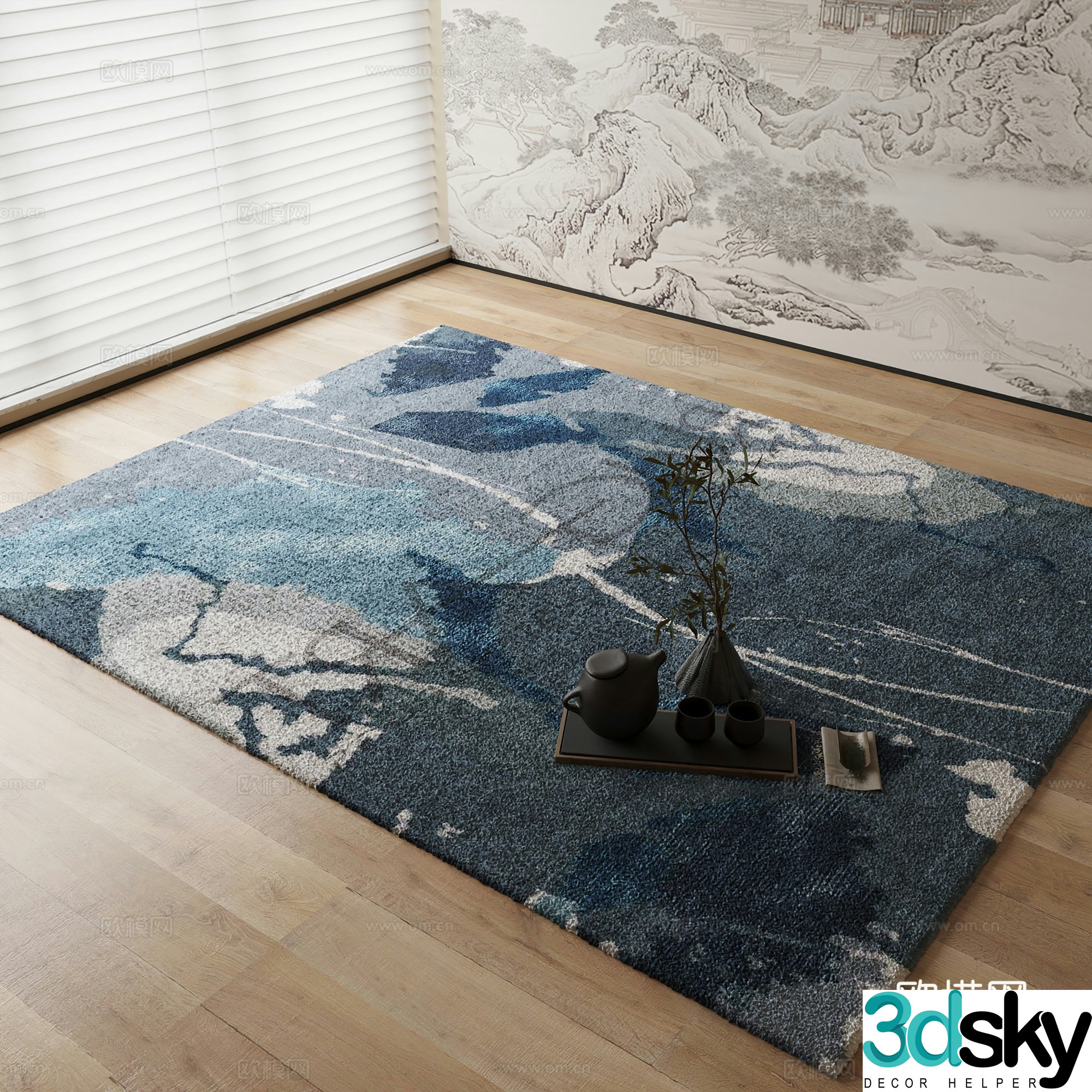 New Chinese carpet 3D model