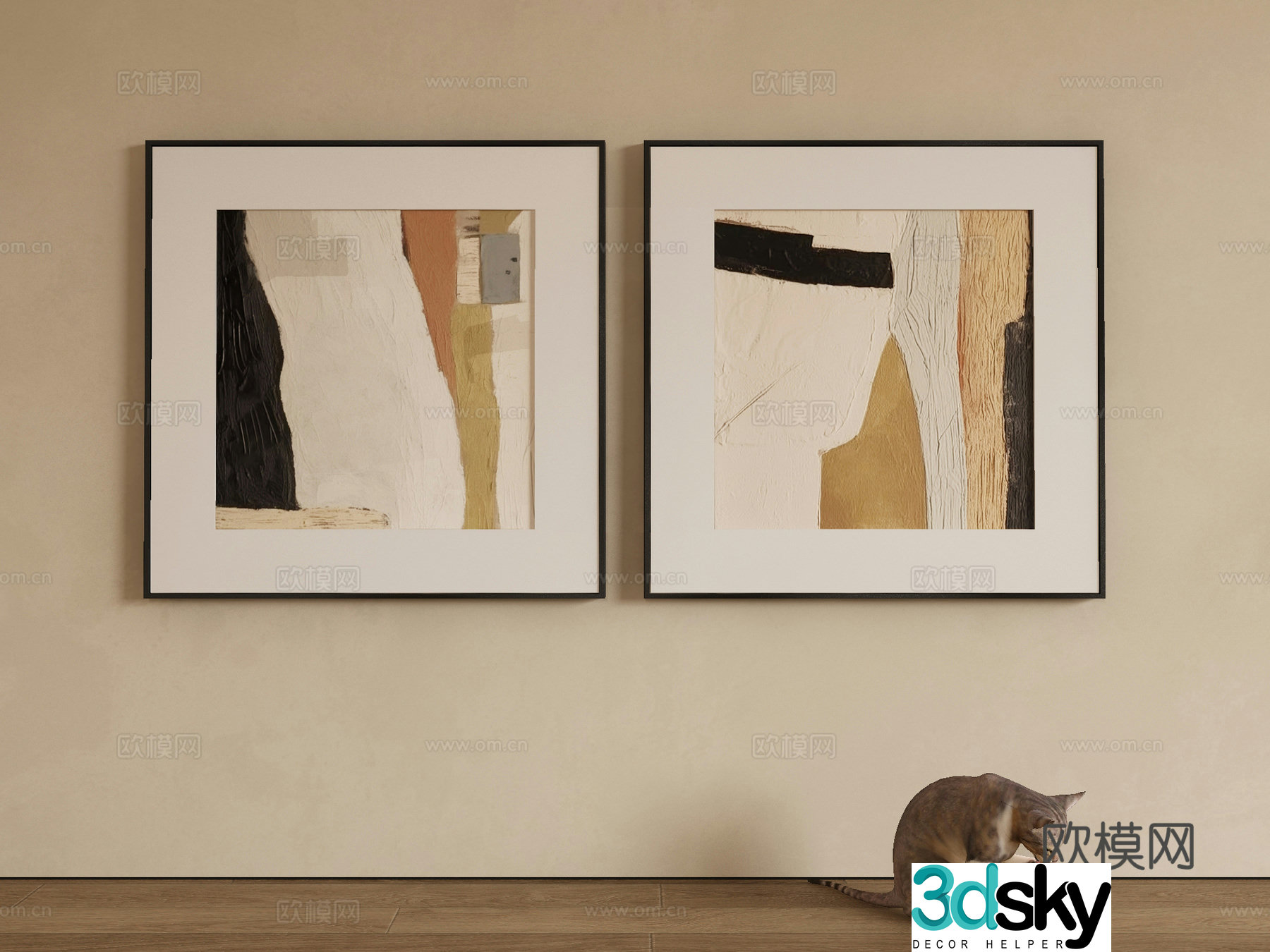 Modern decorative painting 3d model