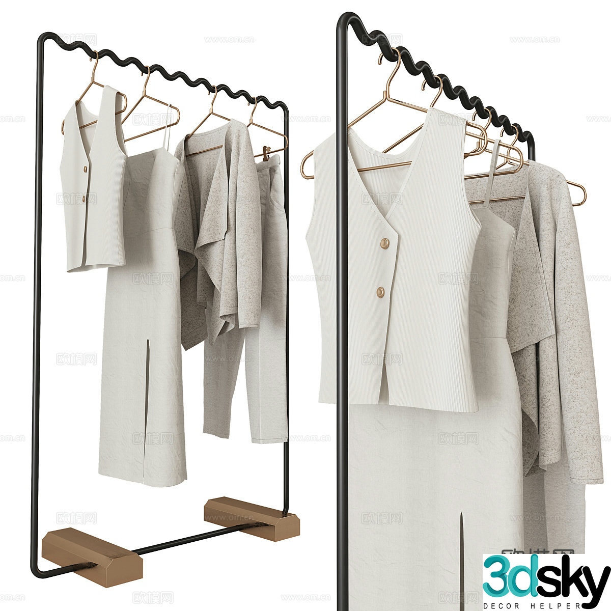 Modern clothes hanger 3d model