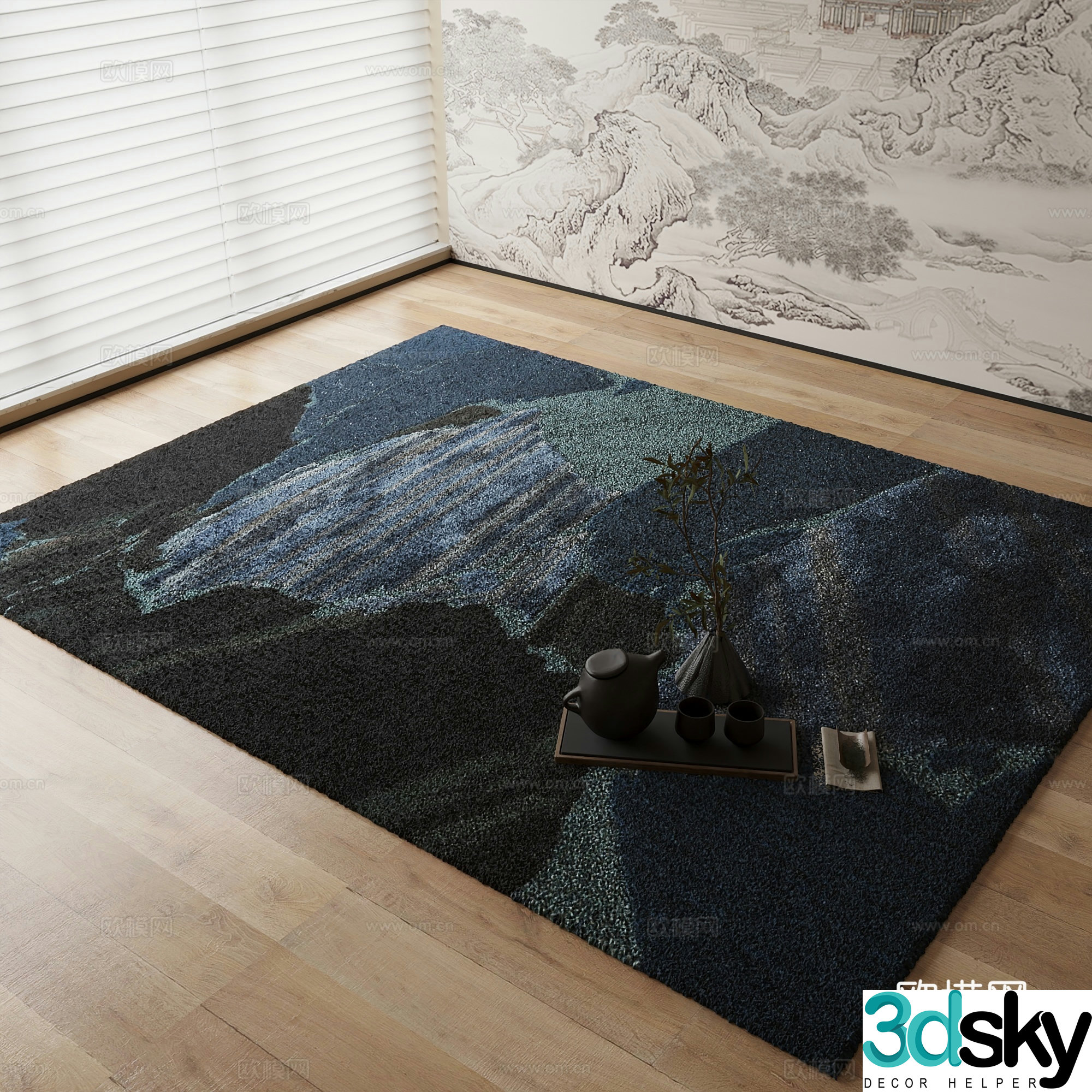 New Chinese carpet 3D model