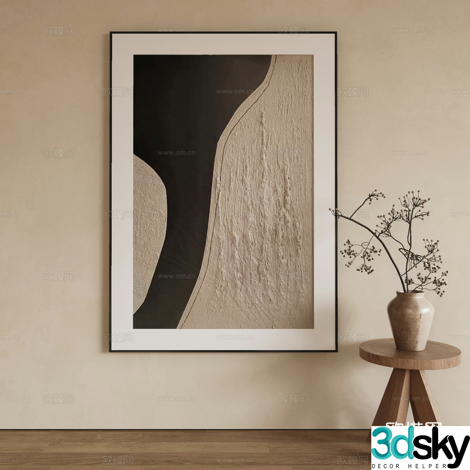Modern decorative painting 3d model