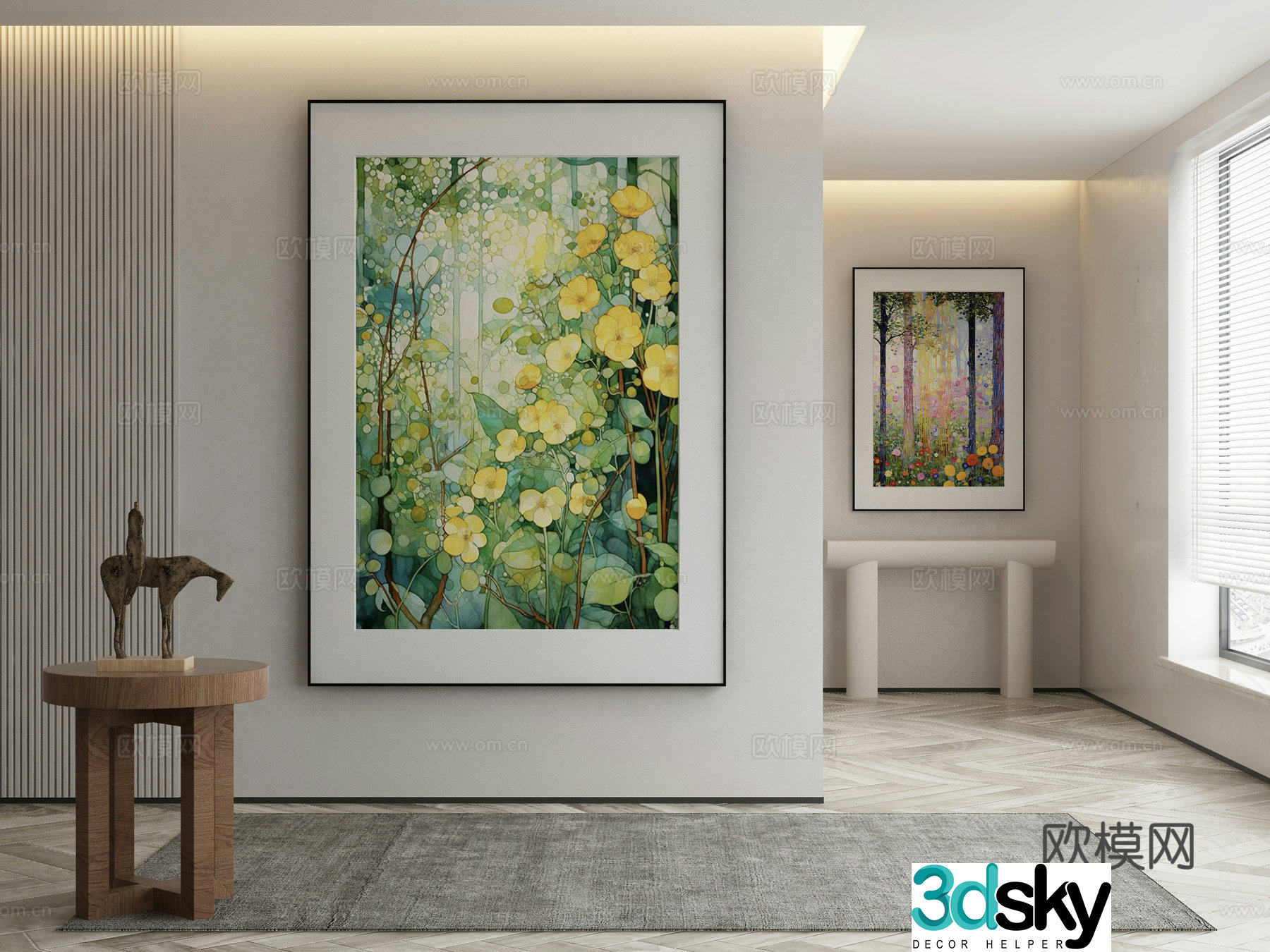 Modern decorative painting 3d model