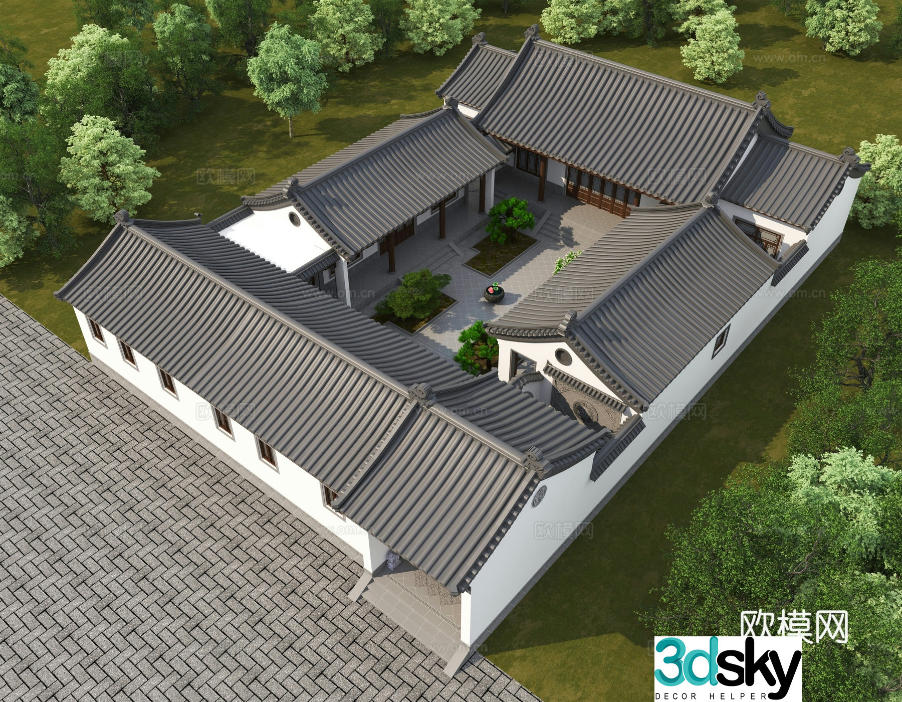 Chinese Siheyuan Sanheyuan 3D model