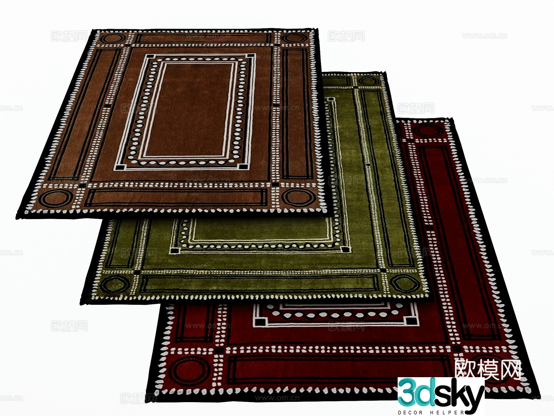 Modern carpet 3d model