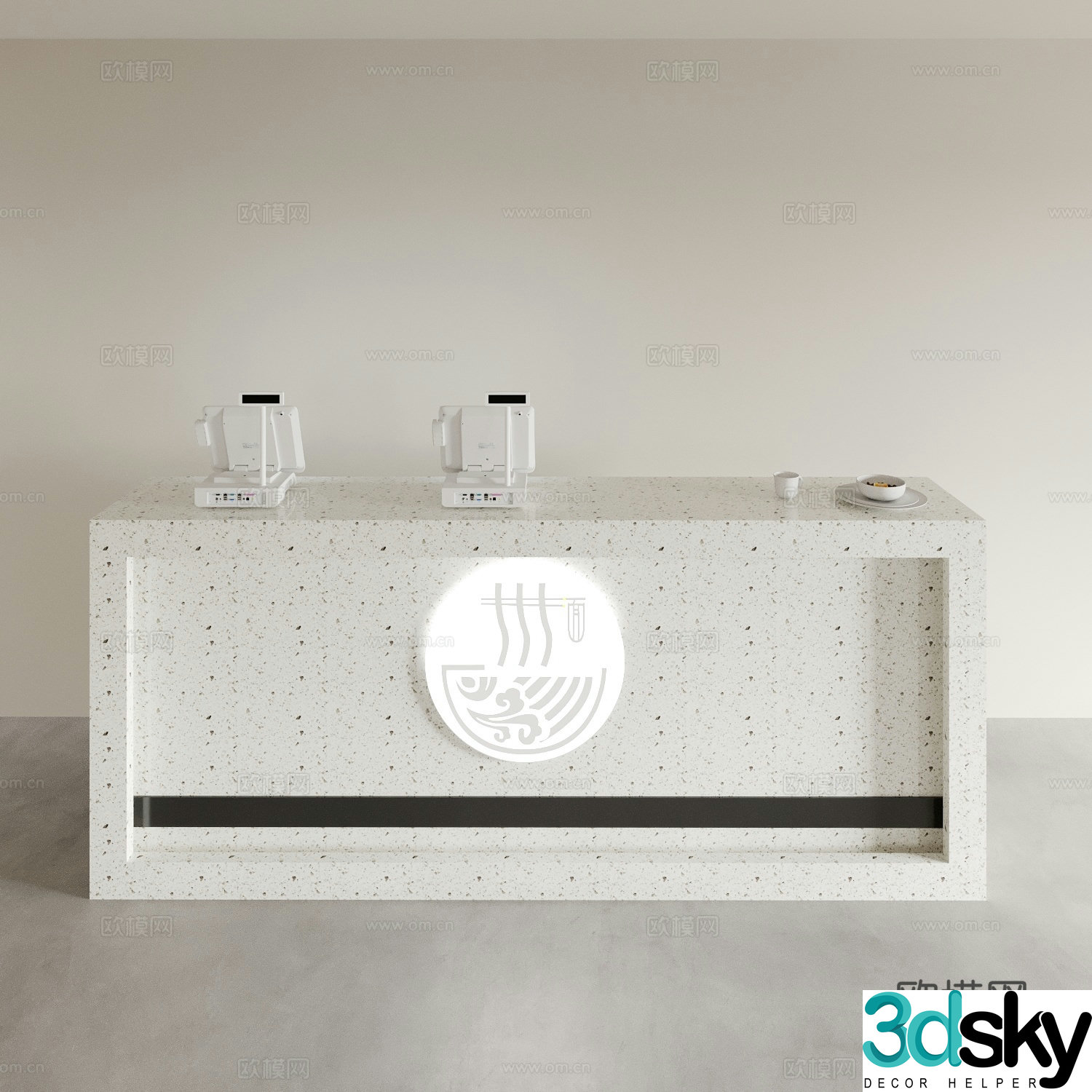Store front desk Checkout front desk Payment desk 3D model
