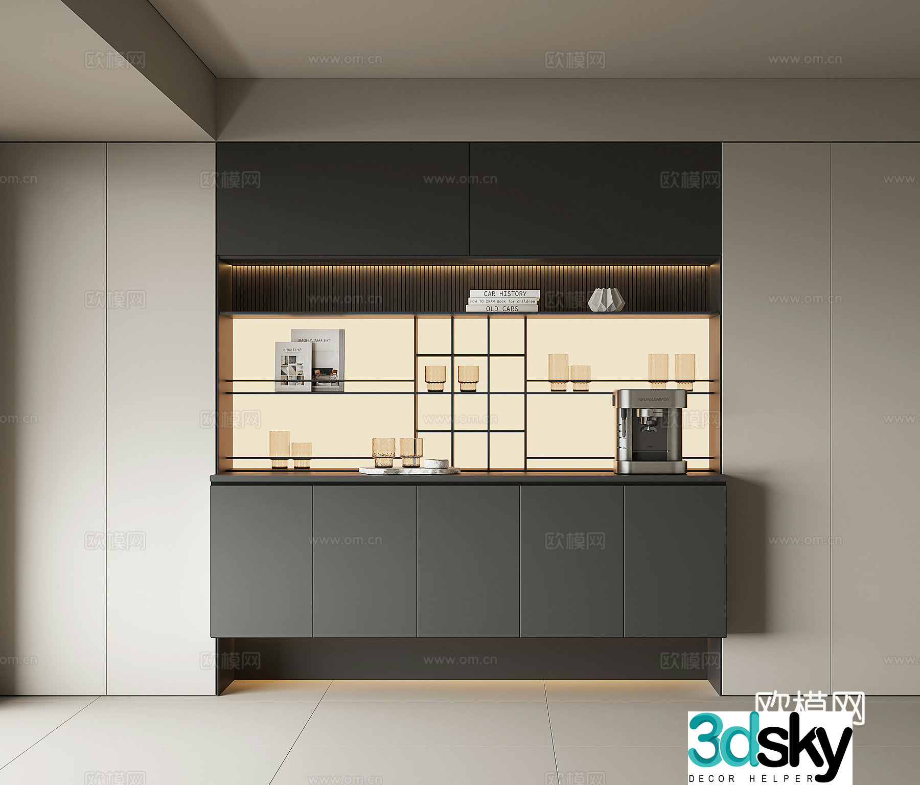 Modern sideboard 3D model