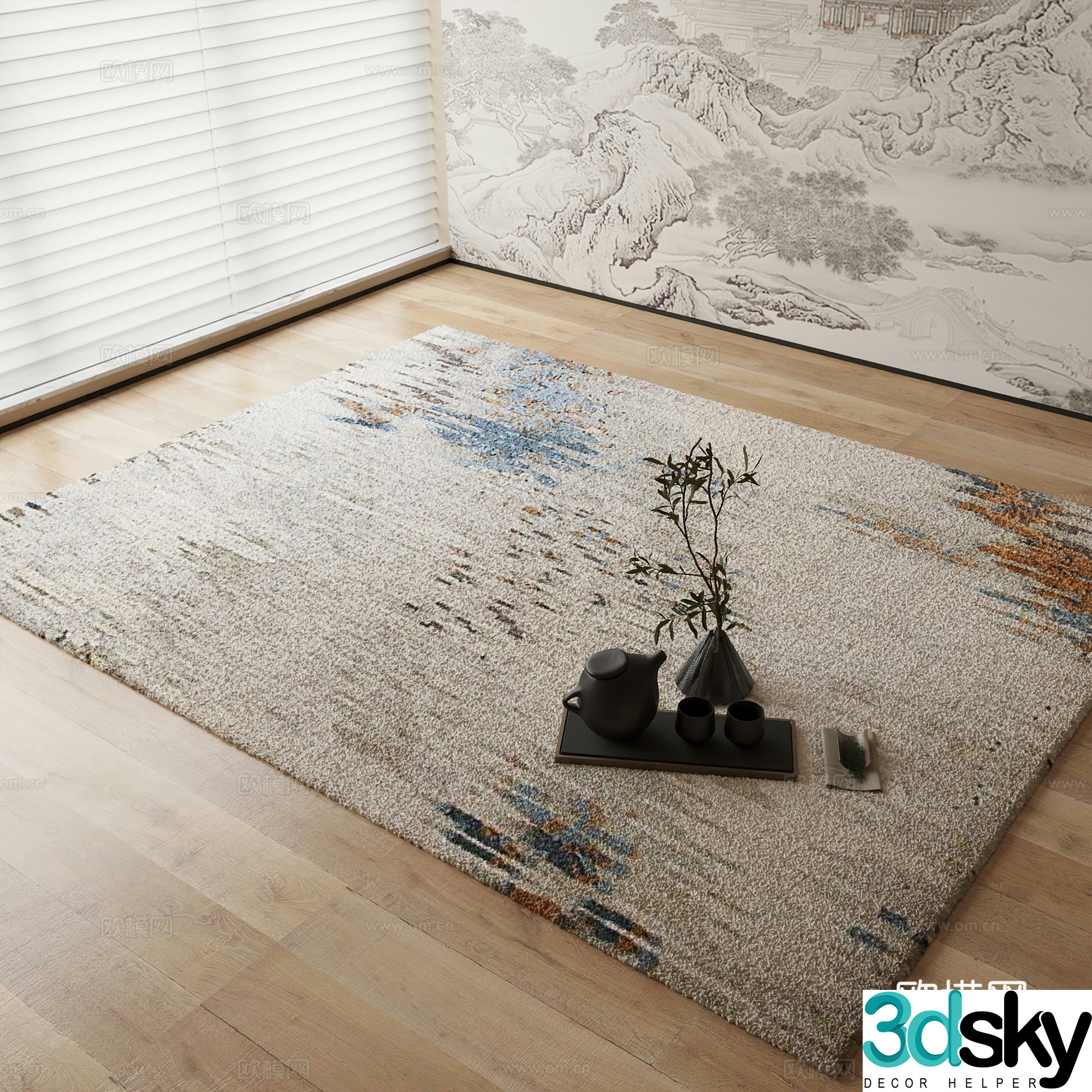 New Chinese carpet 3D model