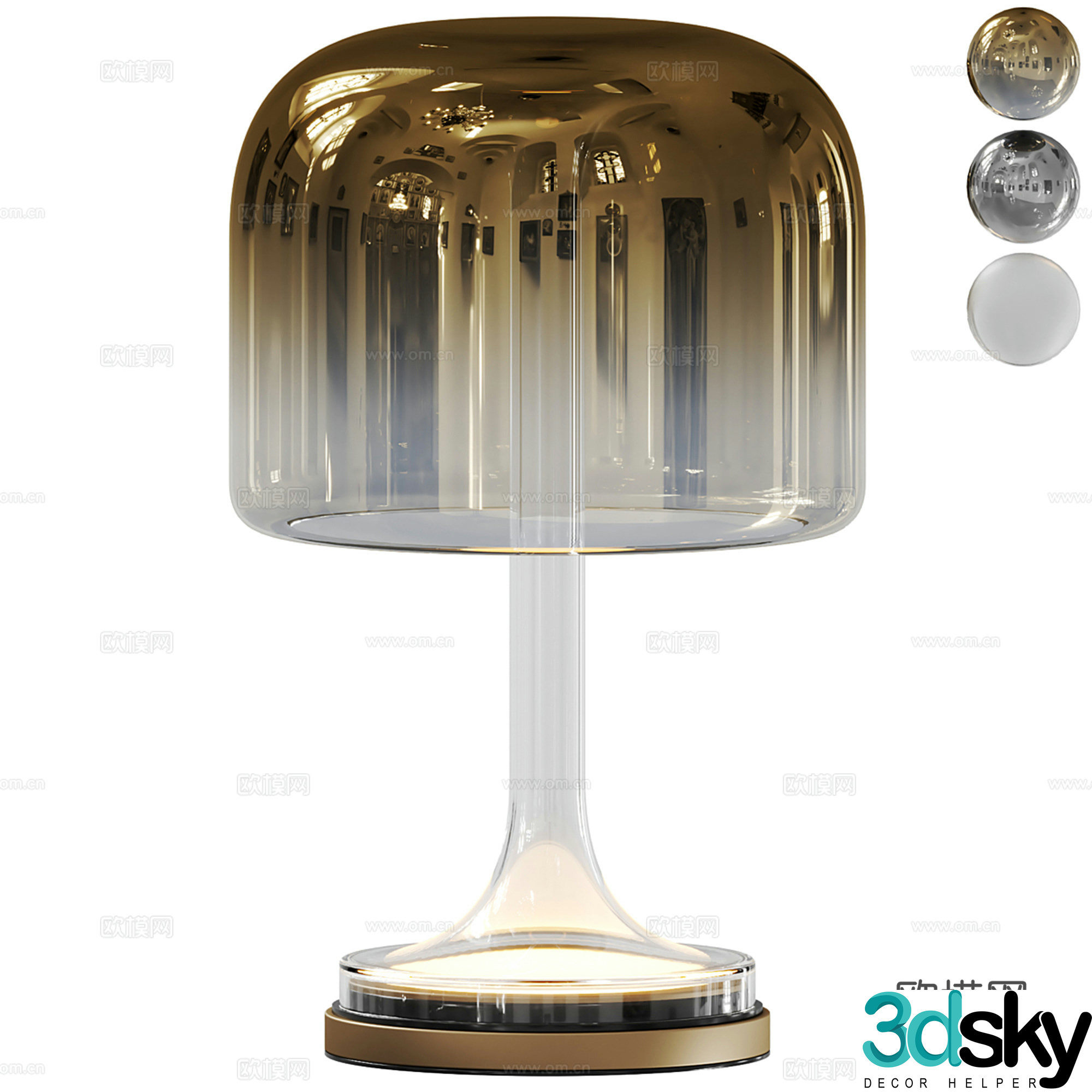 Modern light luxury desk lamp collection 3d model