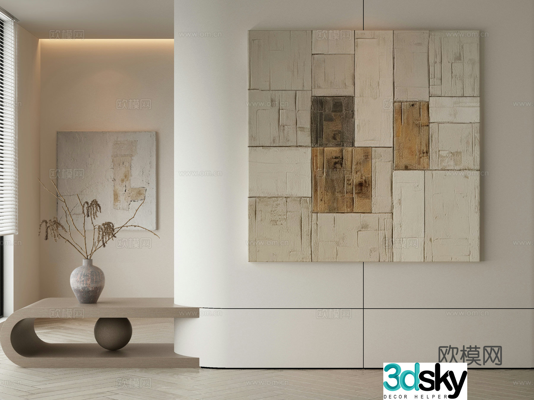 Modern decorative painting 3d model