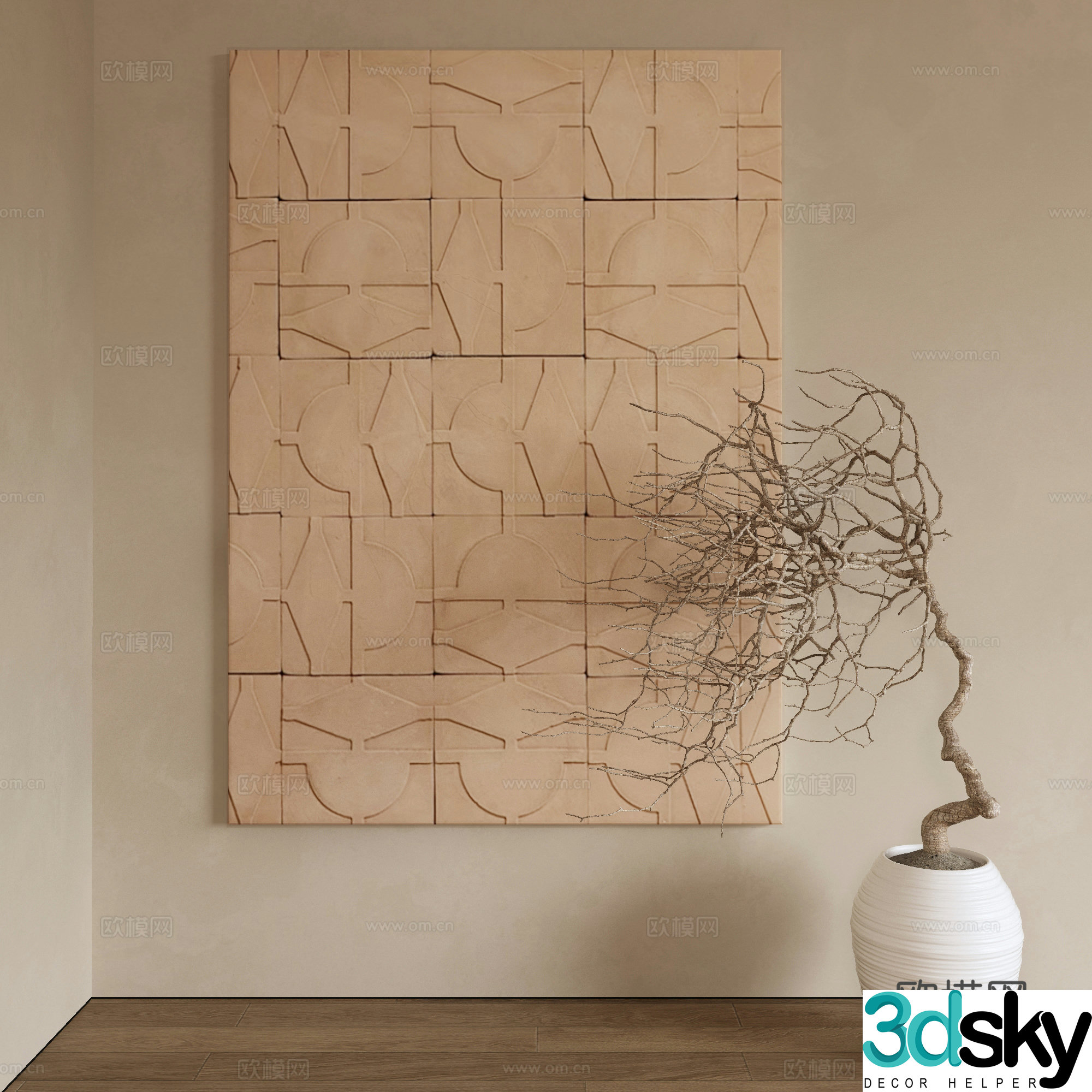 Modern decorative painting 3d model