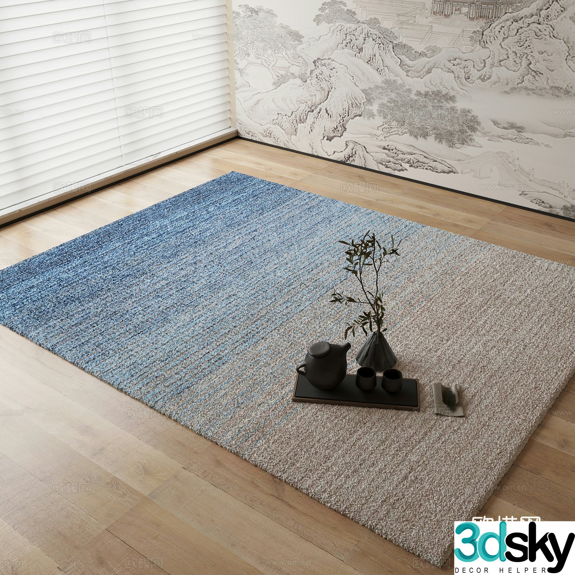 New Chinese carpet 3D model
