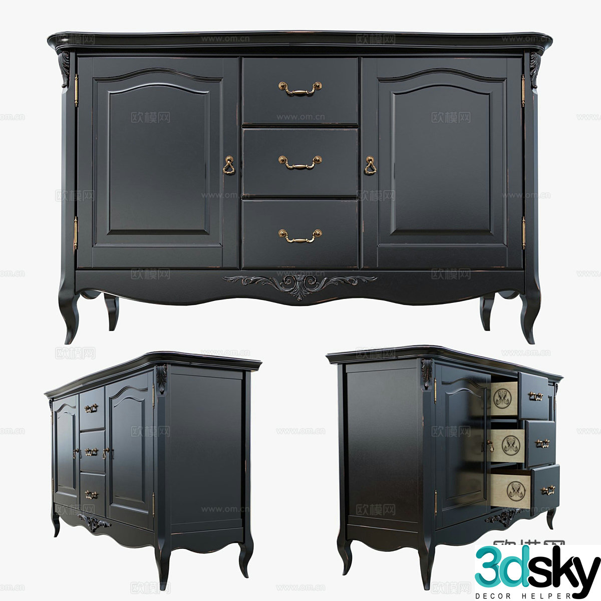 American sideboard 3D model