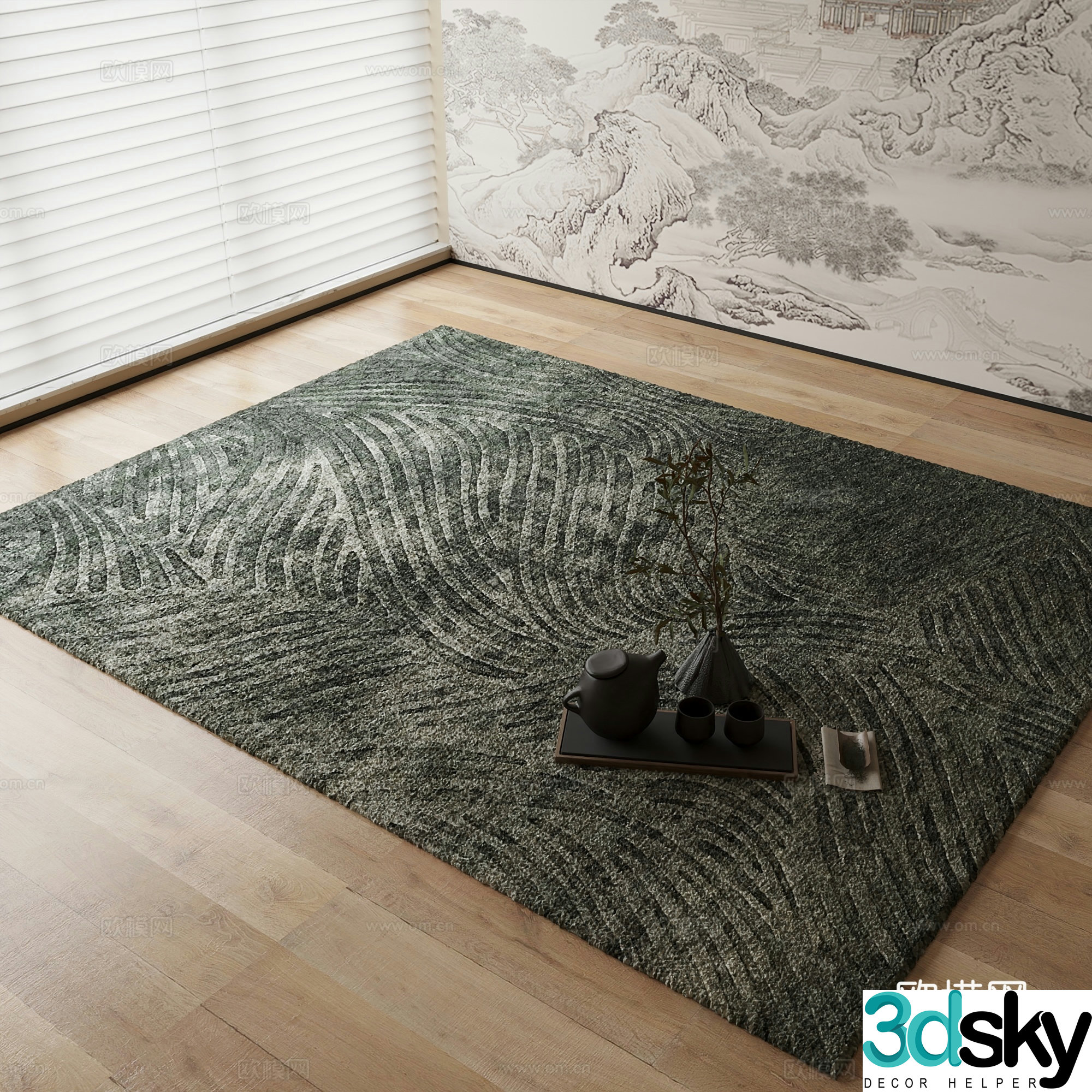 New Chinese carpet 3D model