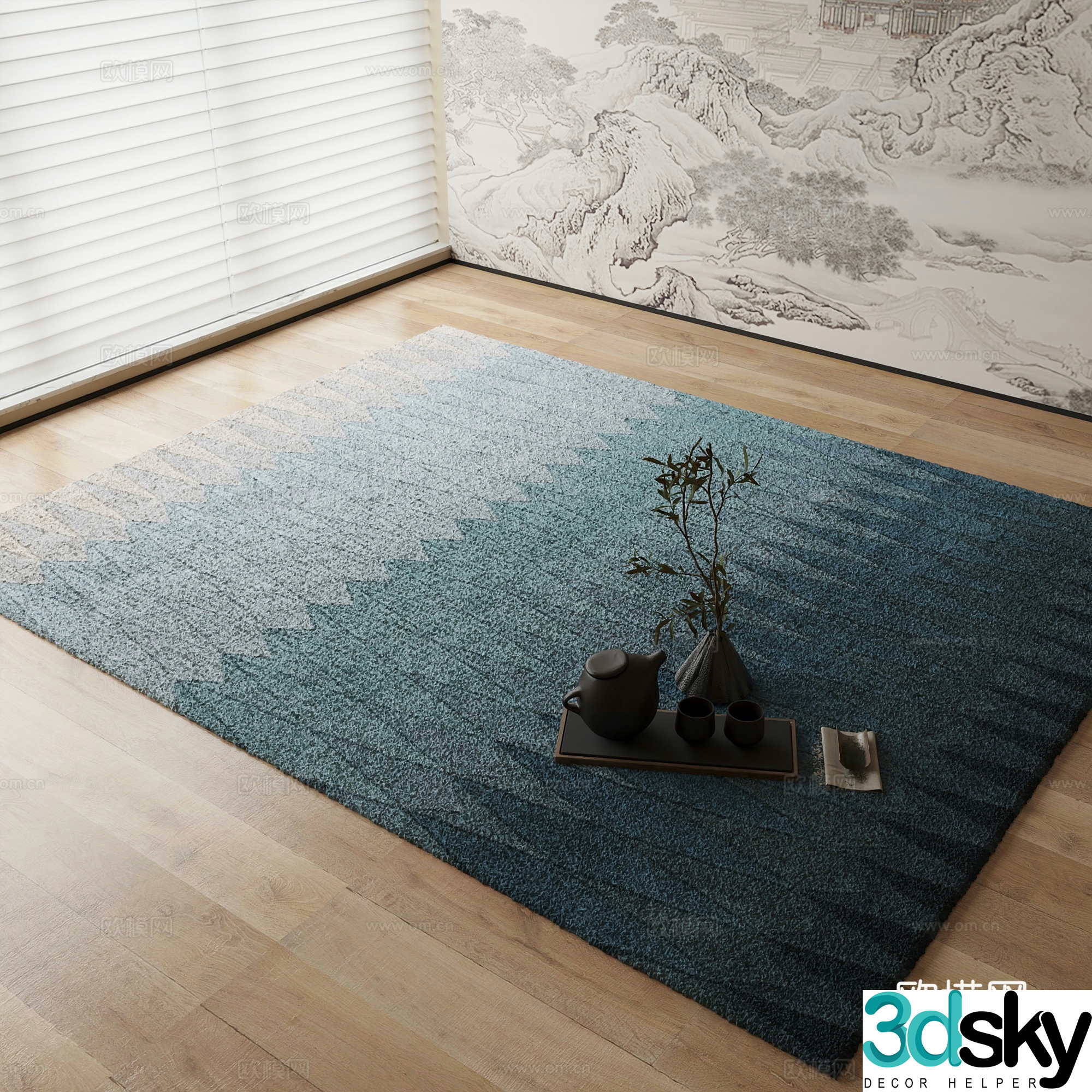 New Chinese carpet 3D model