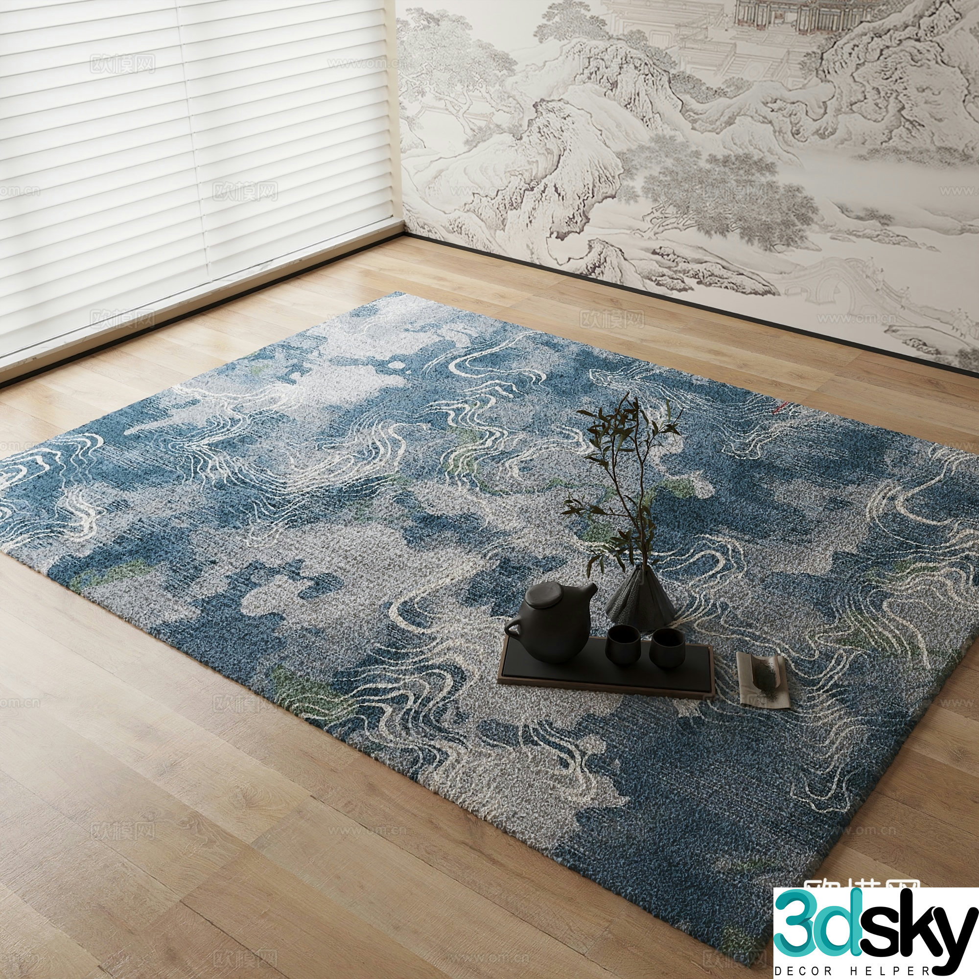 New Chinese carpet 3D model