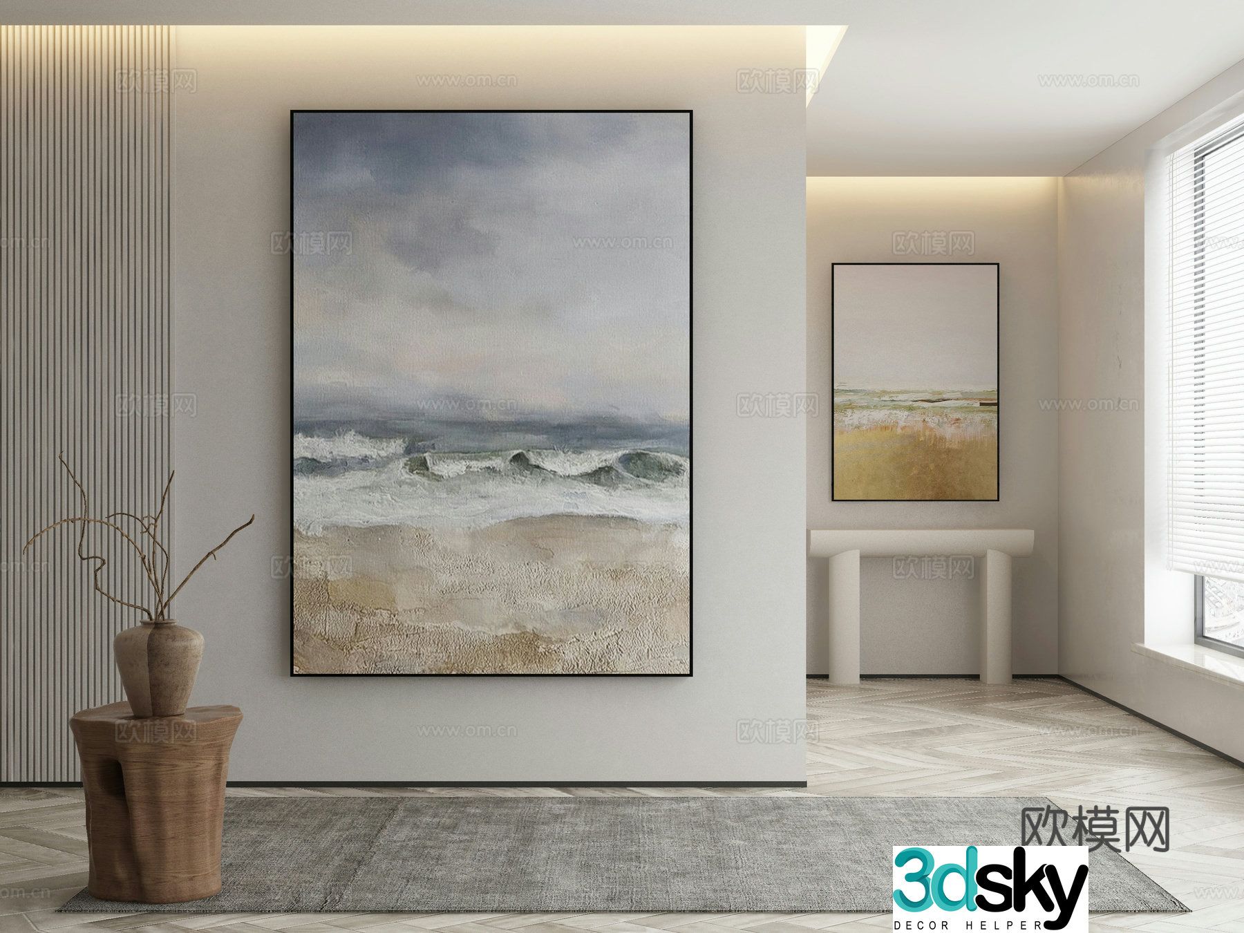 Modern decorative painting 3d model