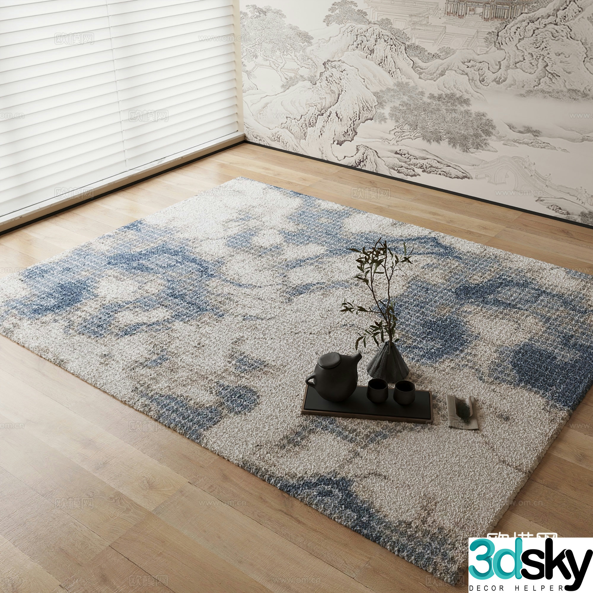 New Chinese carpet 3D model