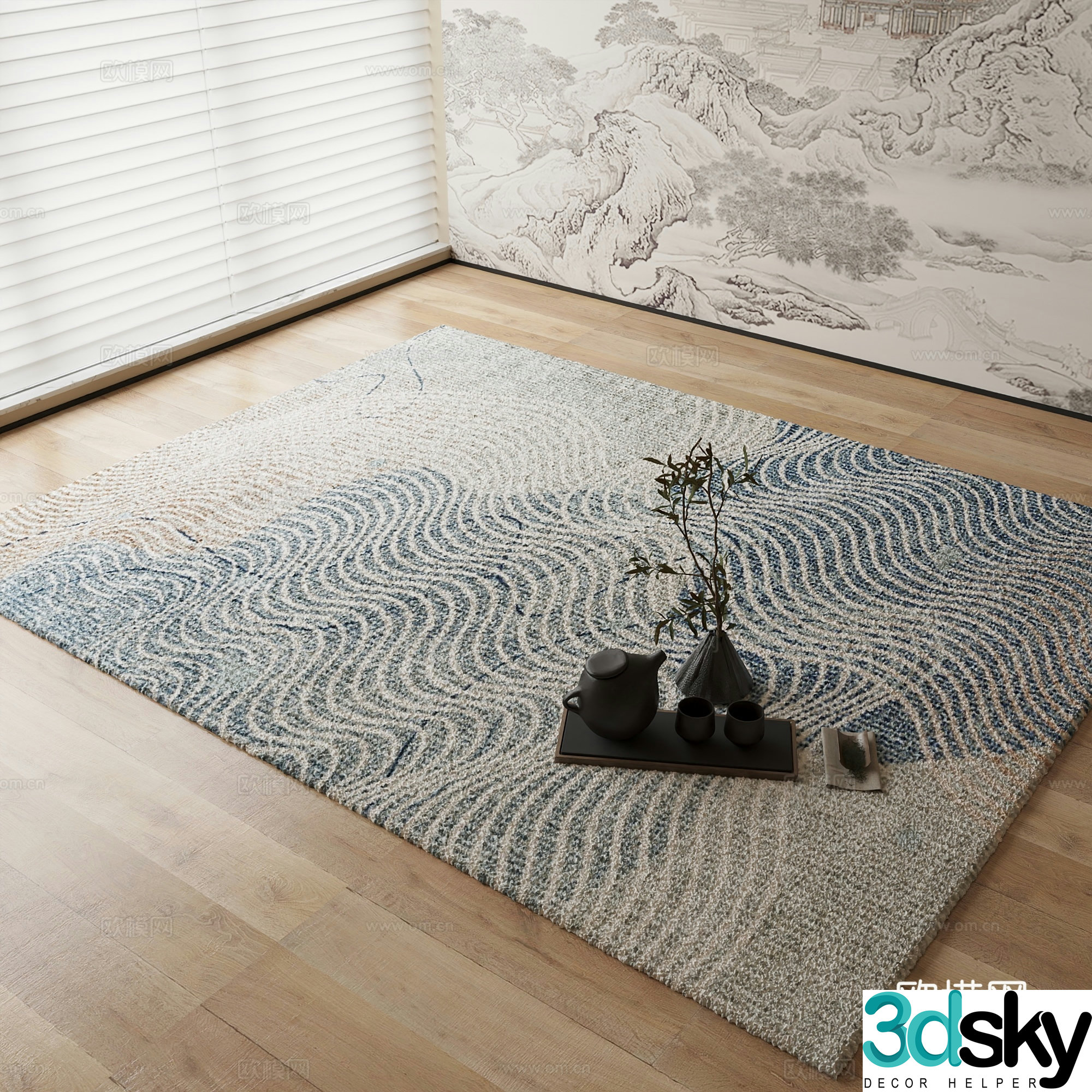New Chinese carpet 3D model