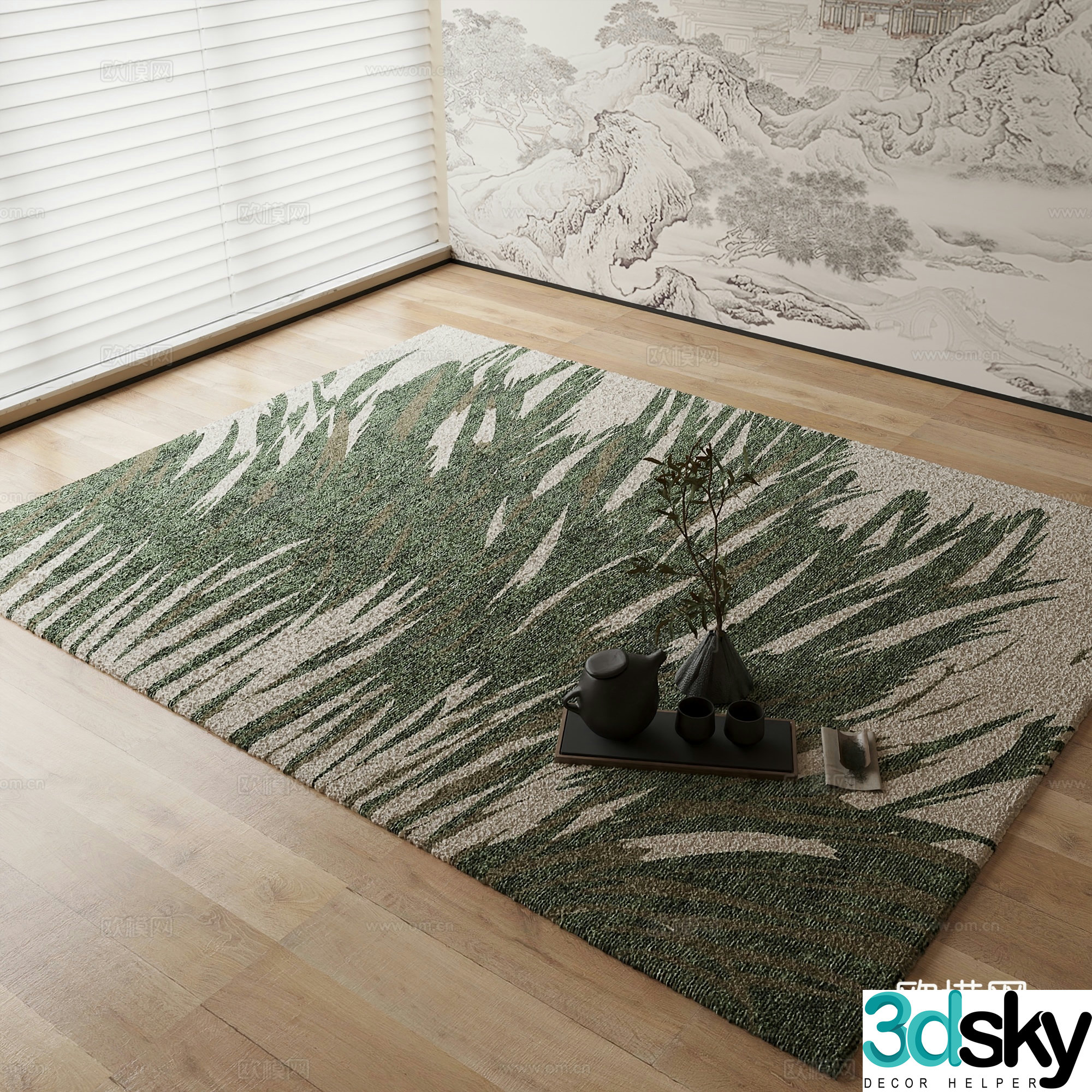 New Chinese carpet 3D model