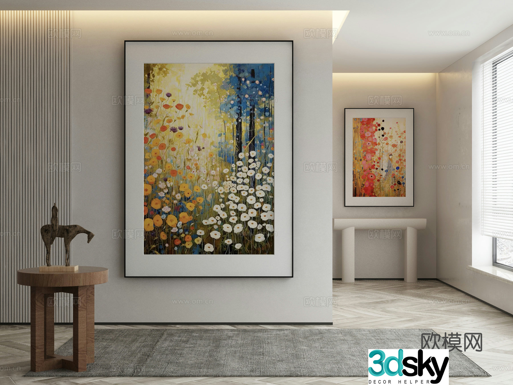Modern decorative painting 3d model