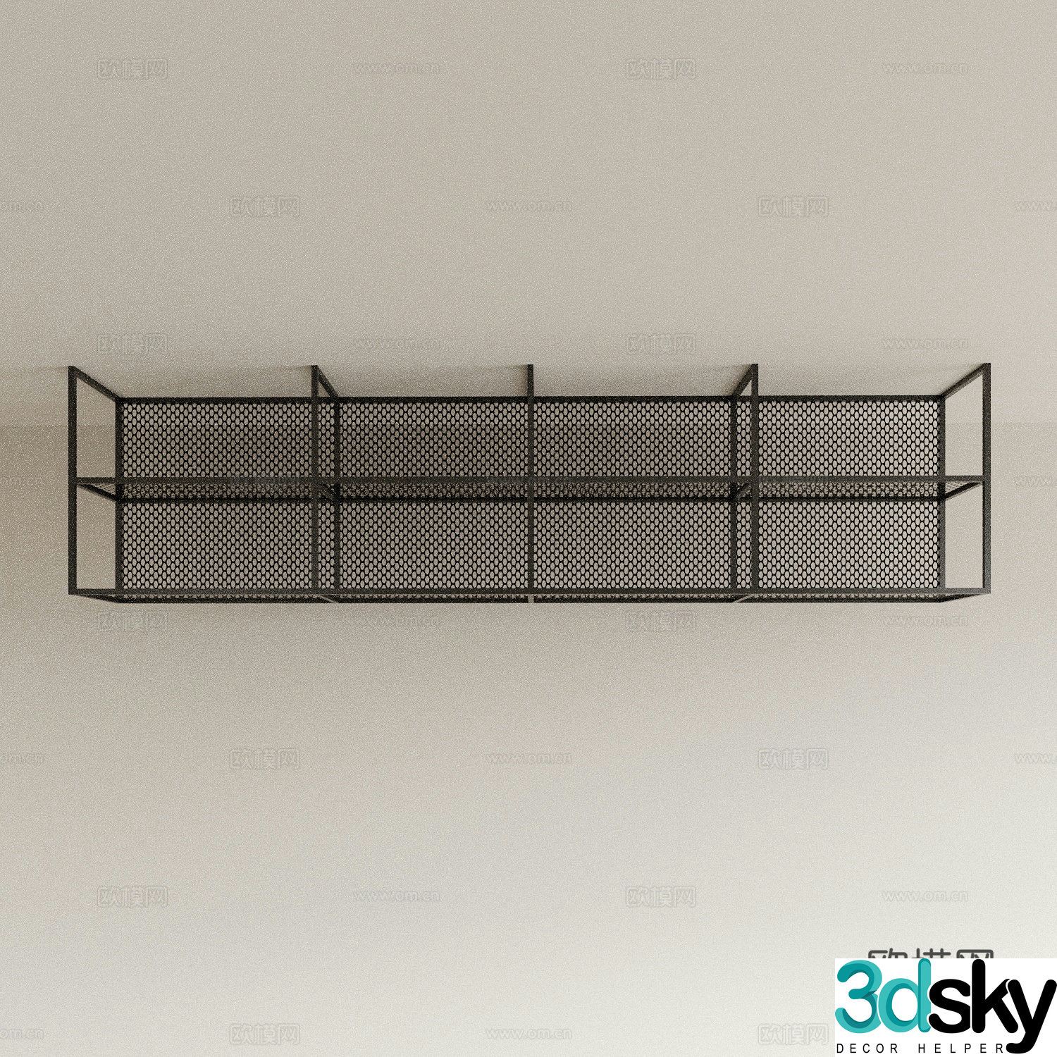 Pendant hanging frame plant hanger flower stand metal wine rack 3D model
