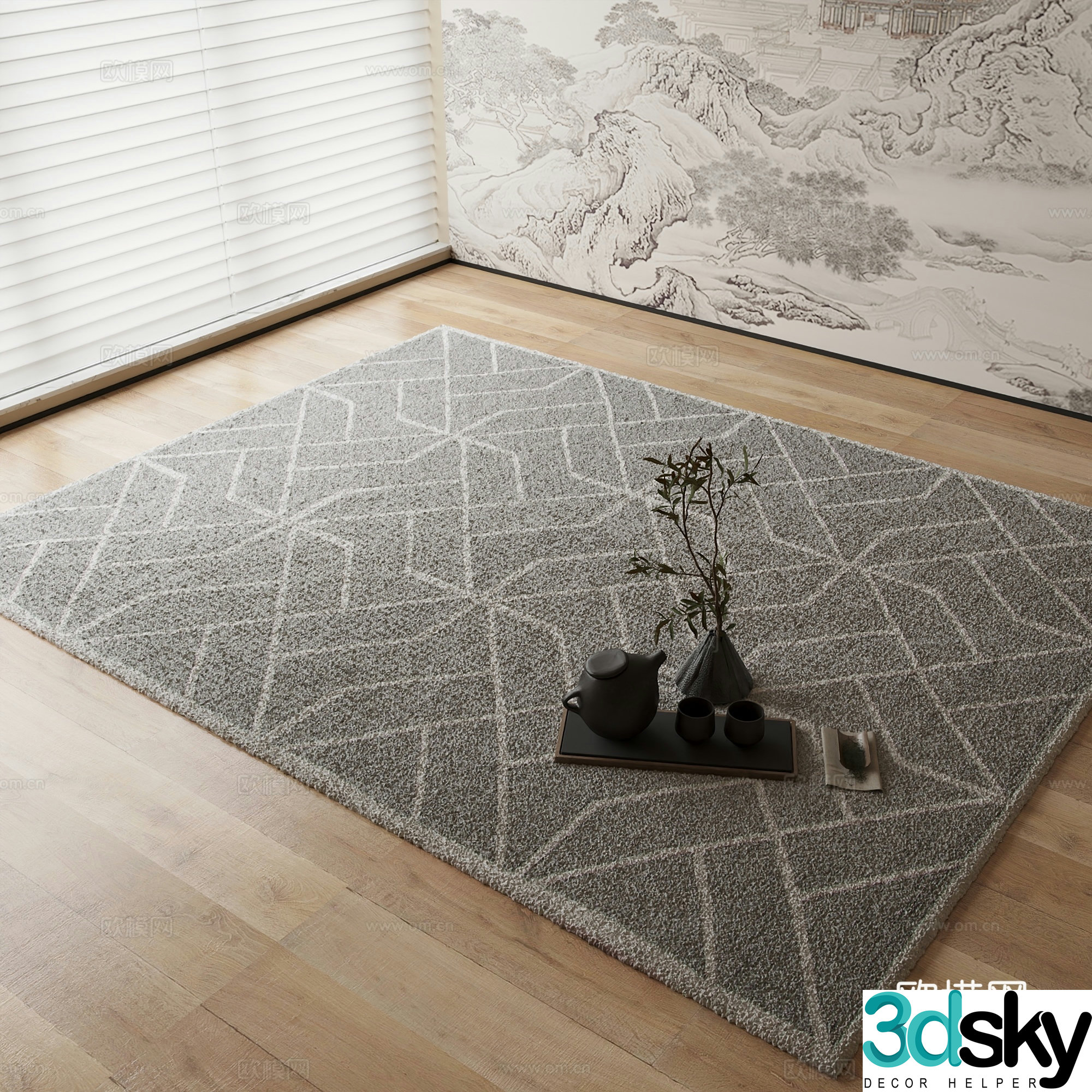 New Chinese carpet 3D model