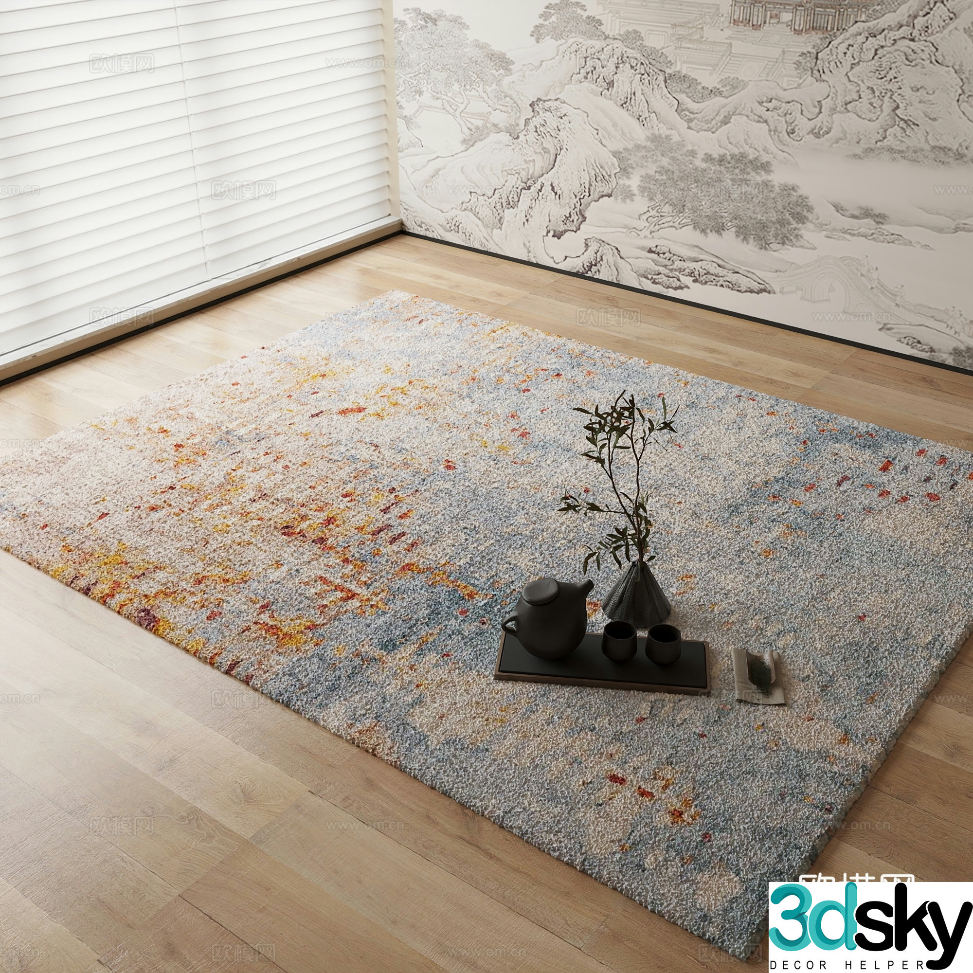 New Chinese carpet 3D model