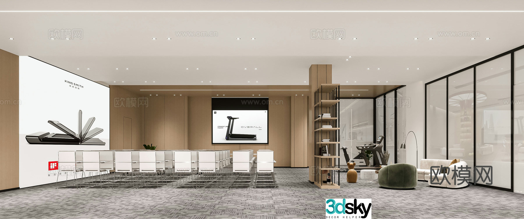 Classroom meeting room 3d model