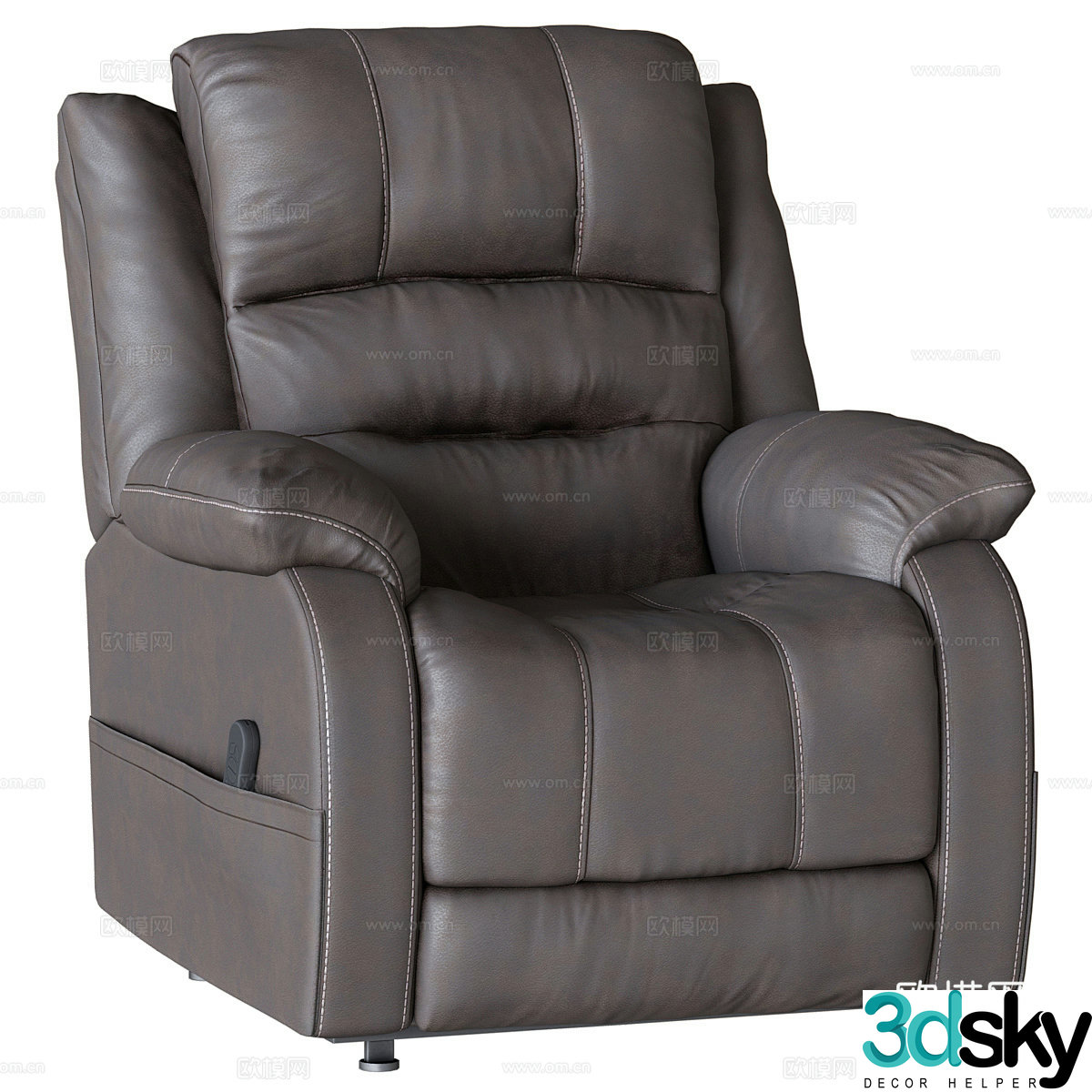Modern leather massage chair 3D model