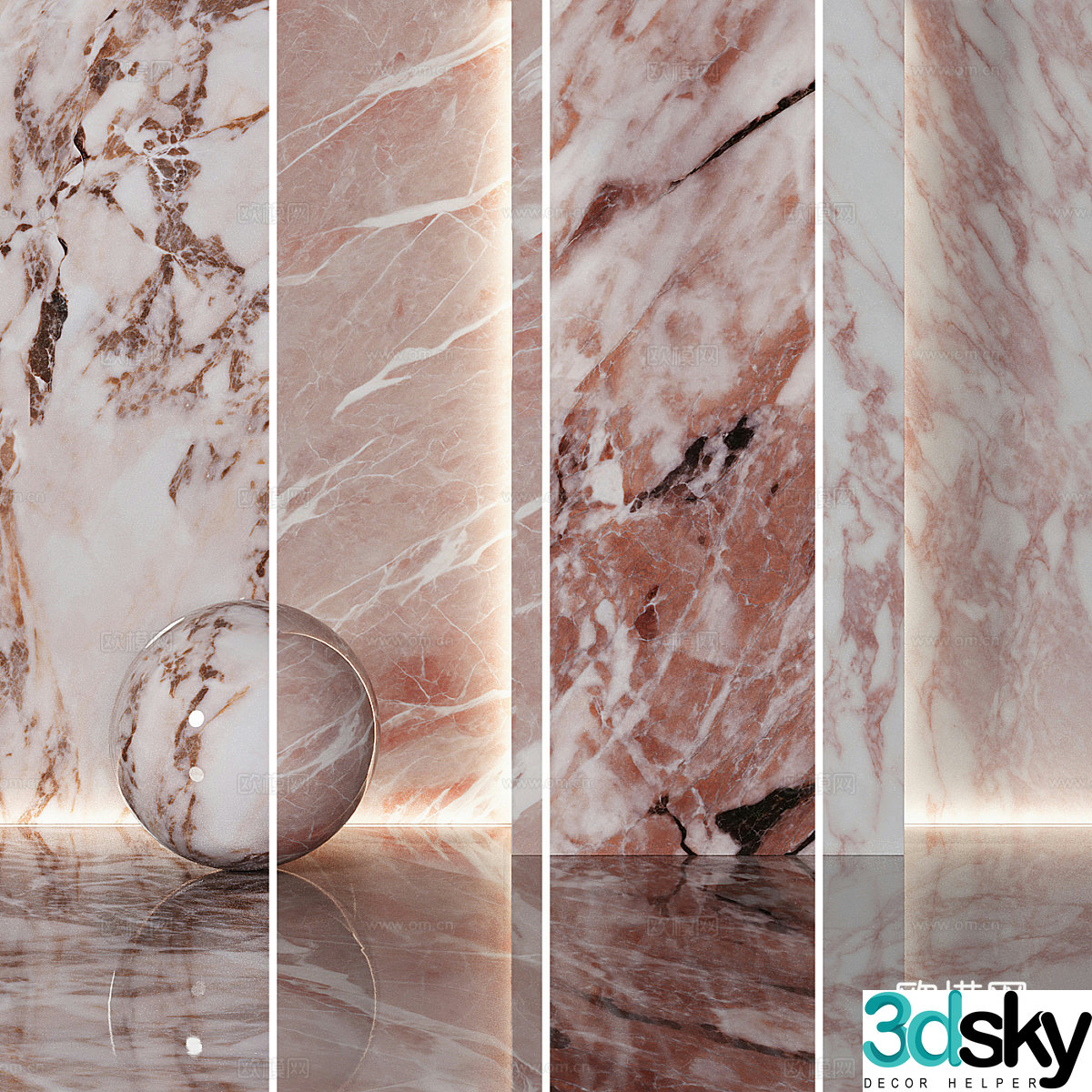Marble rock slab 3d model