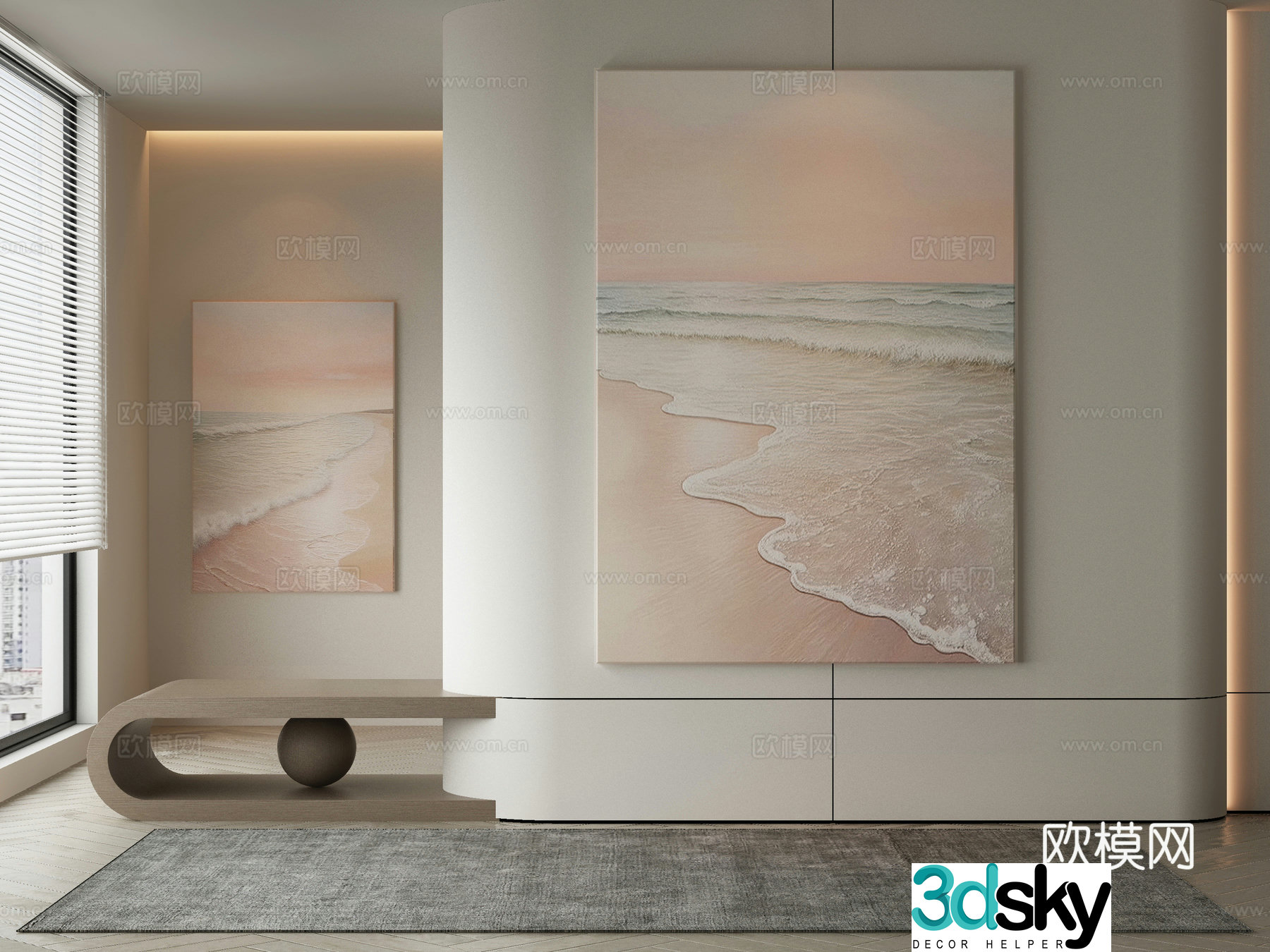 Modern decorative painting 3d model