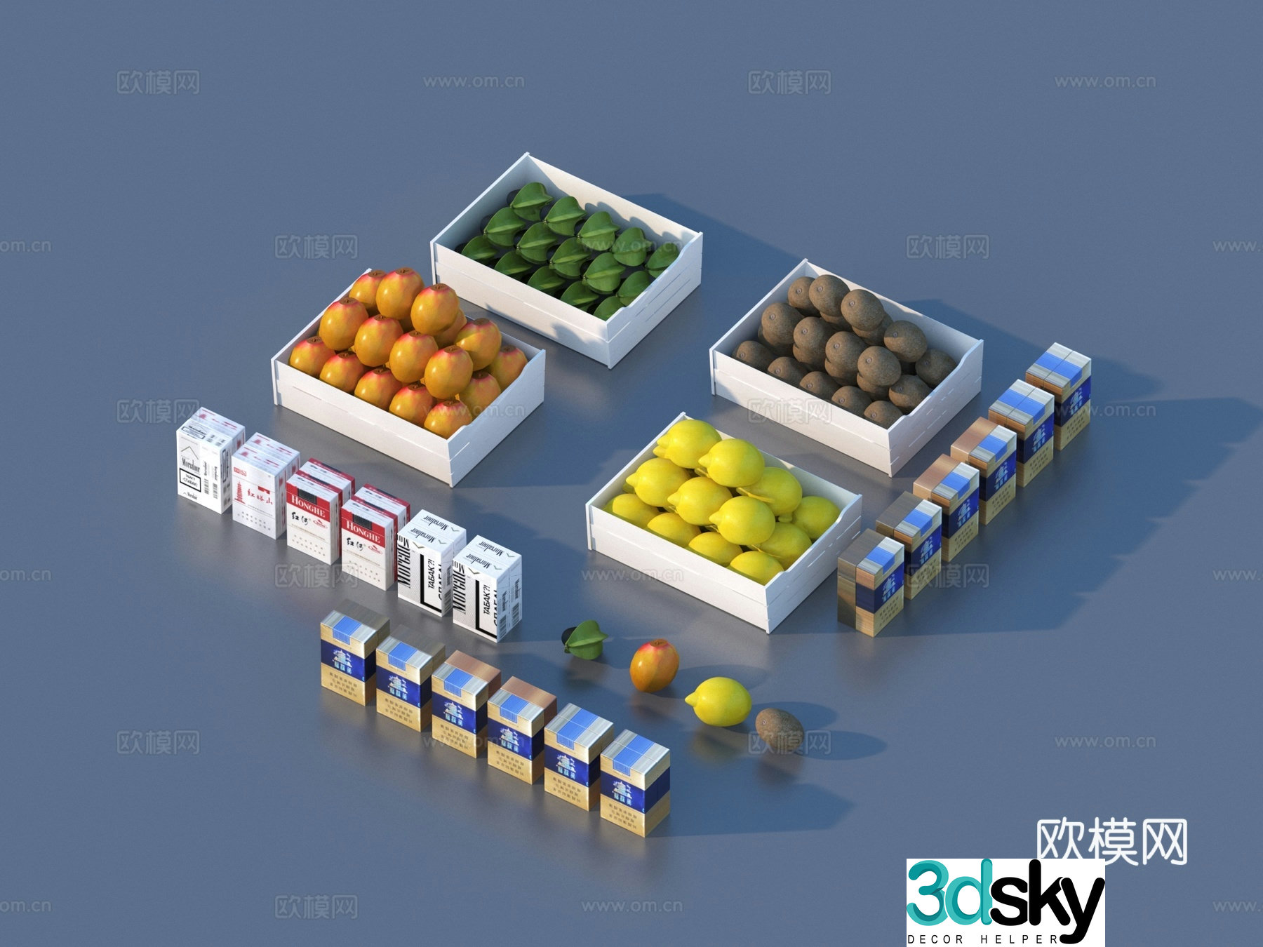 Fruit Packaging Box Food Box 3D Model