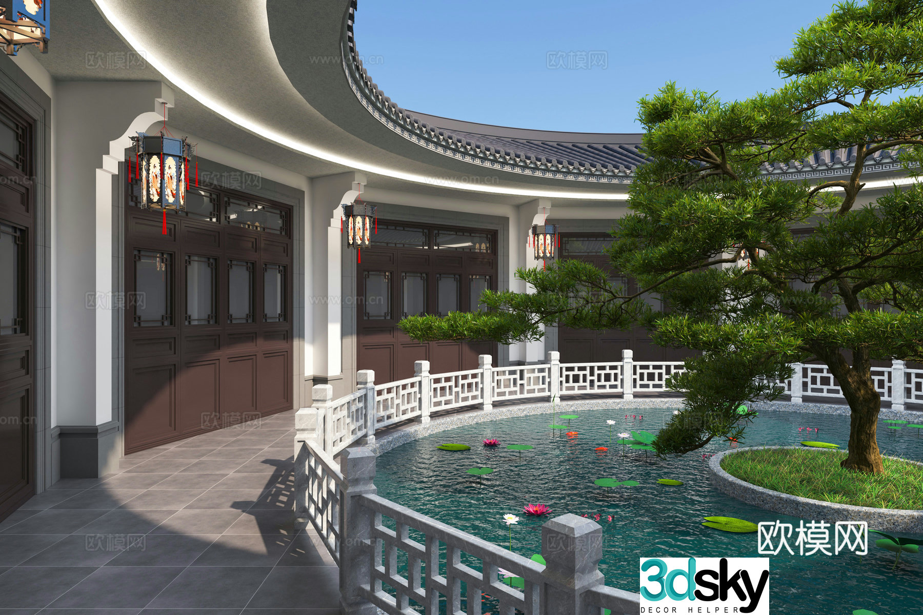 Courtyard club 3d model
