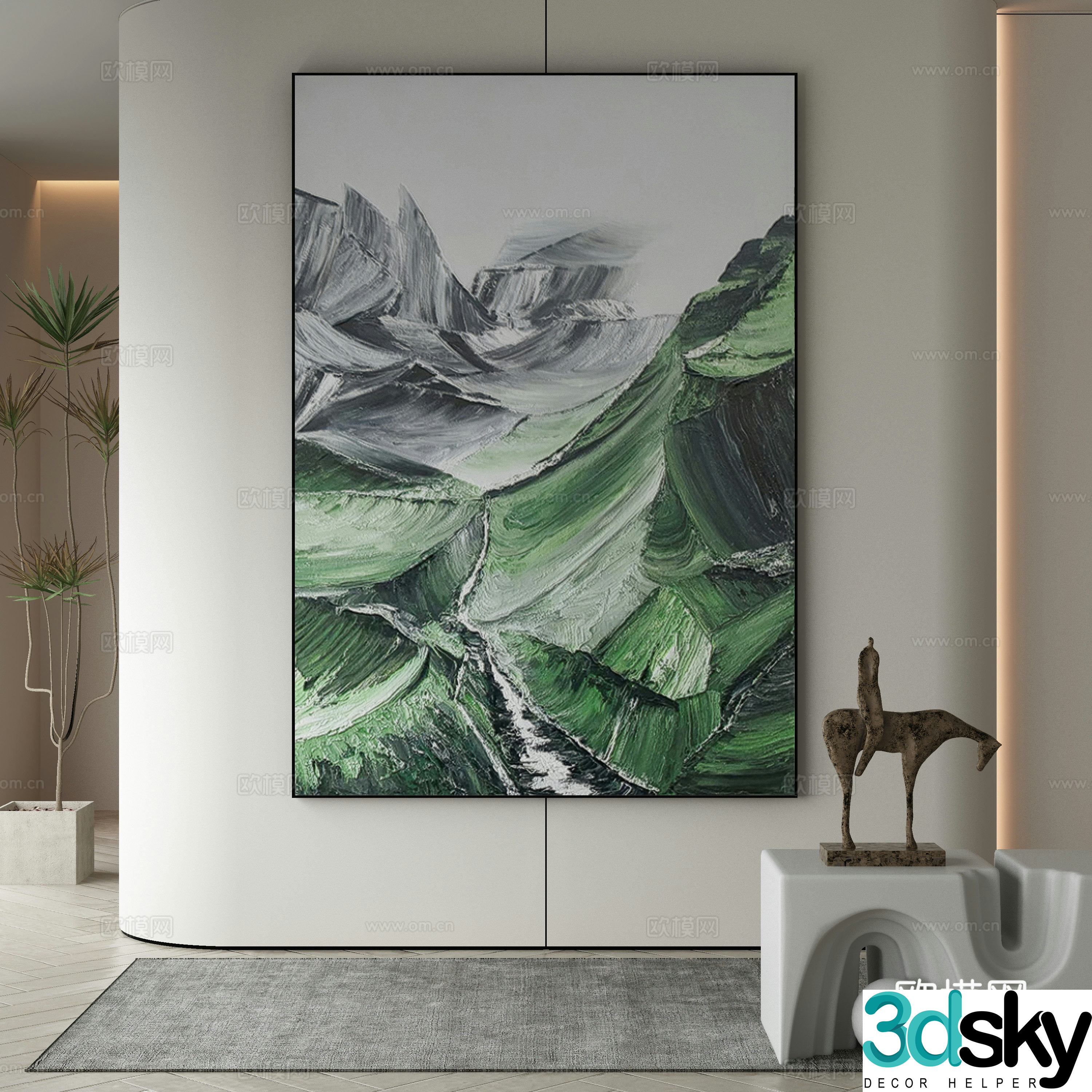 Modern decorative painting 3d model