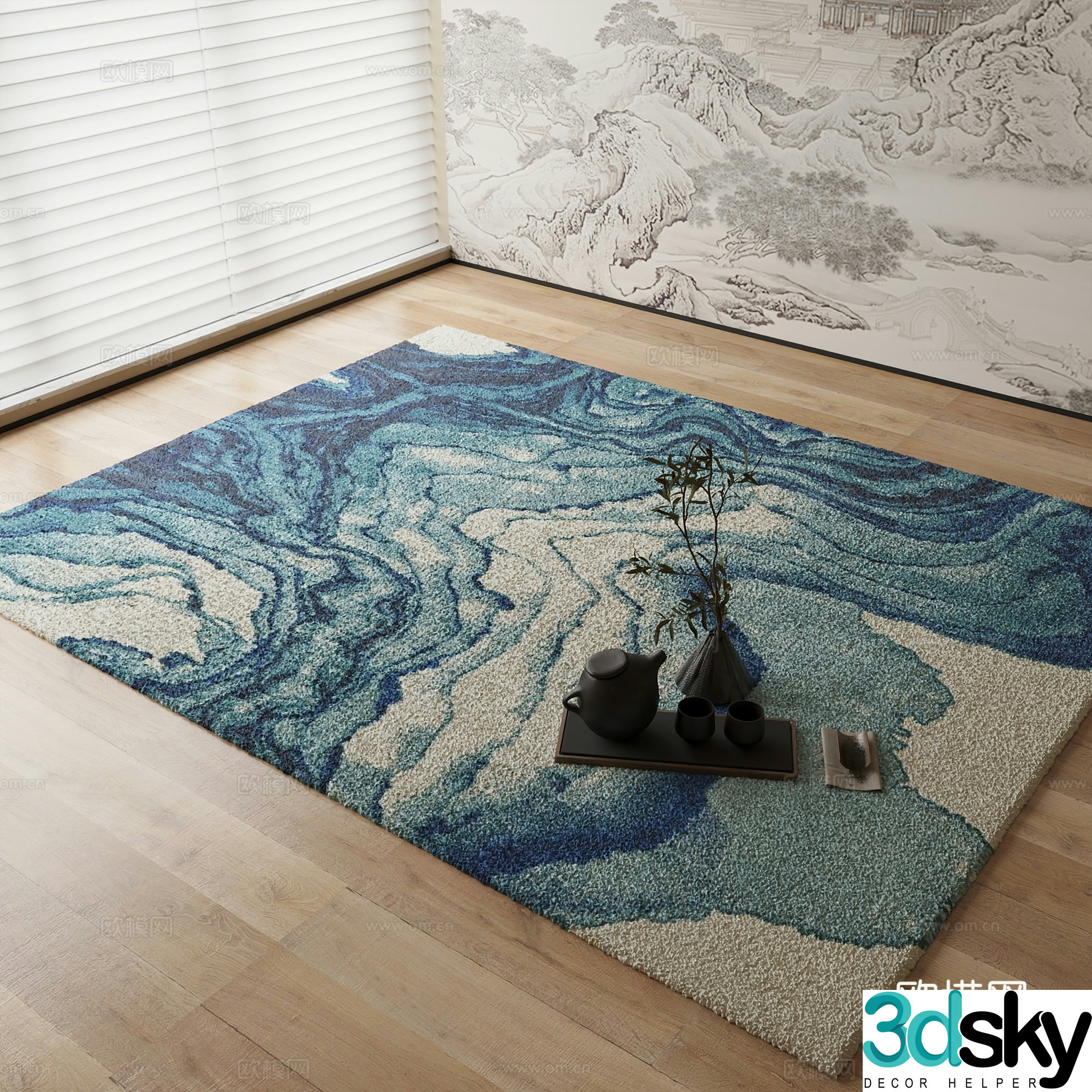 New Chinese carpet 3D model