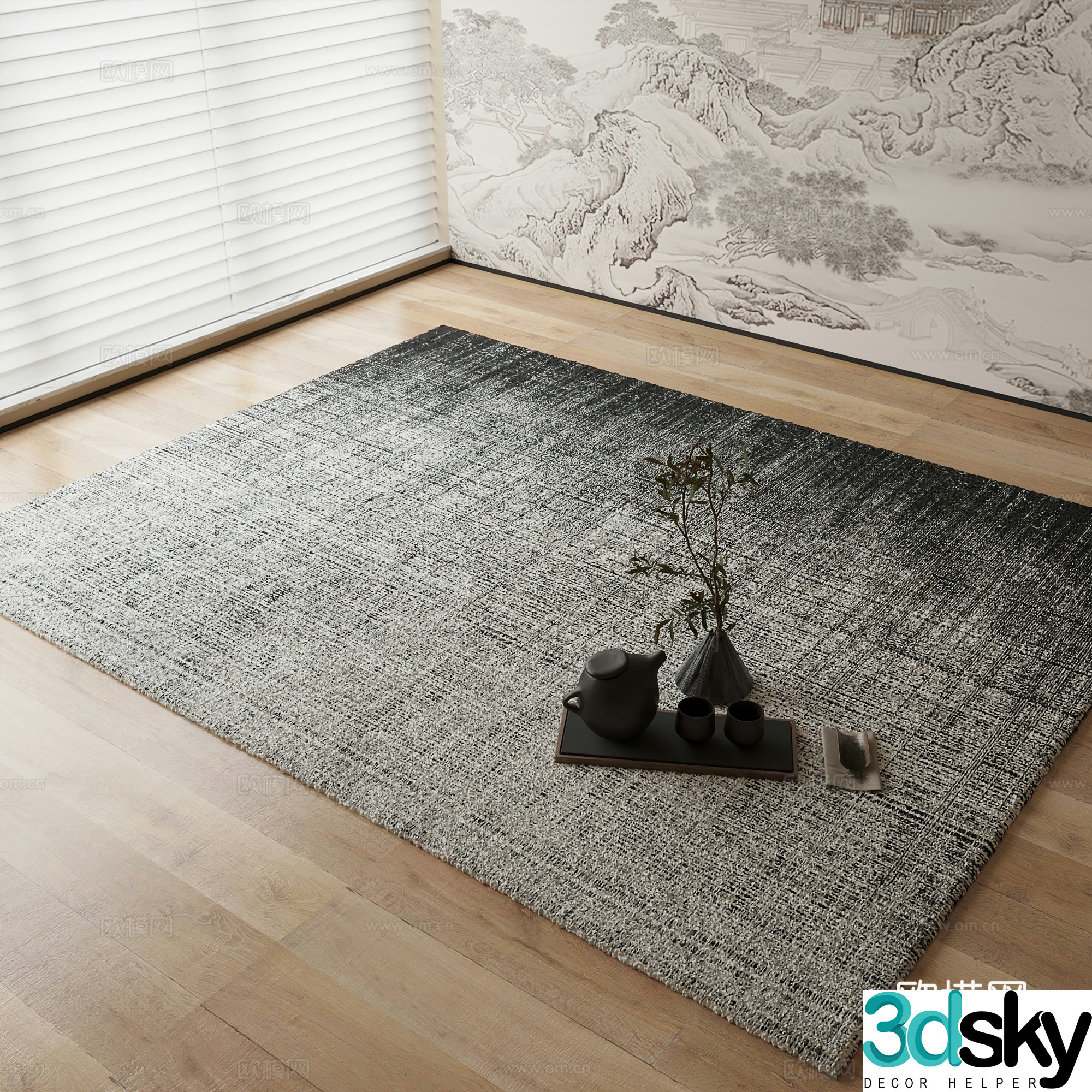 New Chinese carpet 3D model