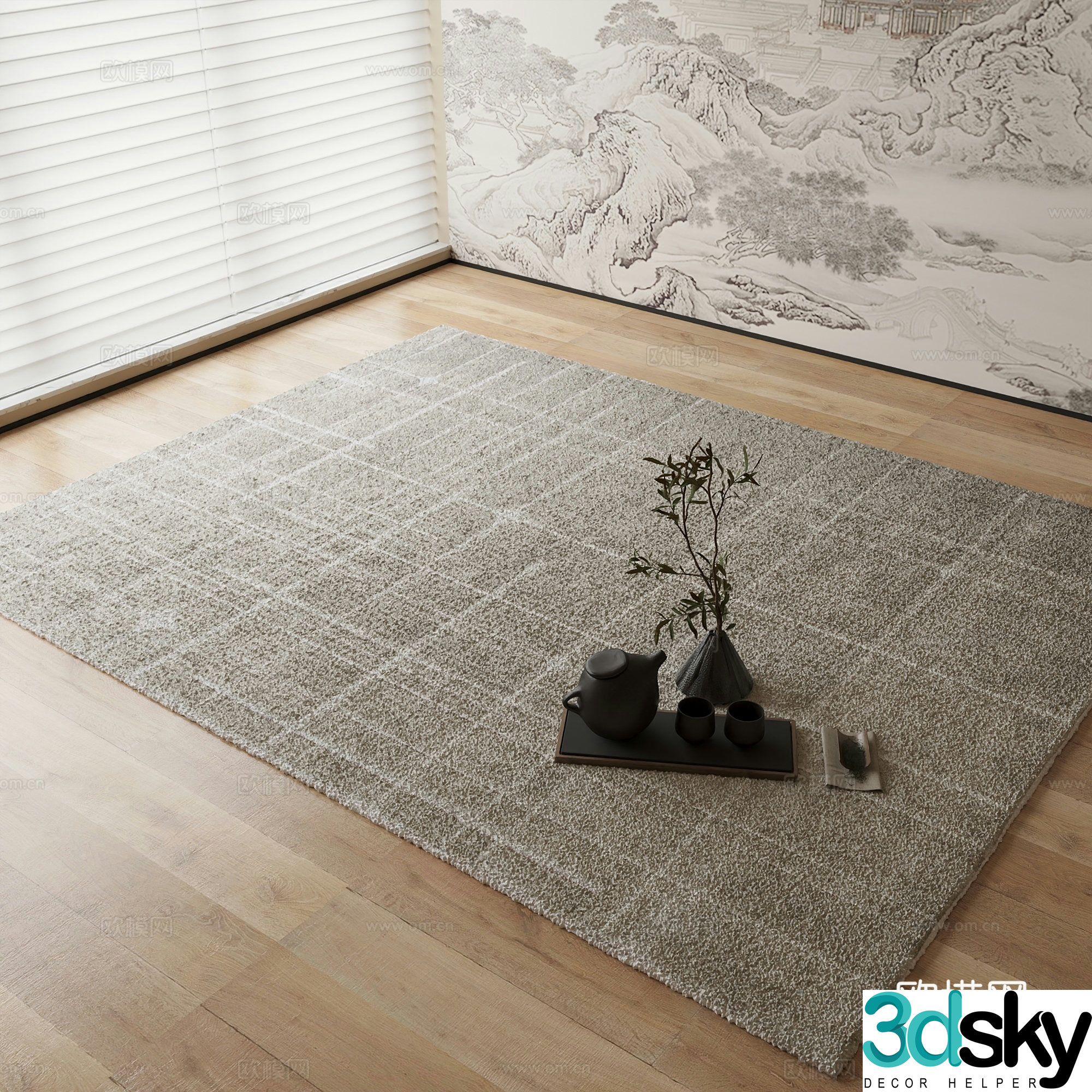 New Chinese carpet 3D model