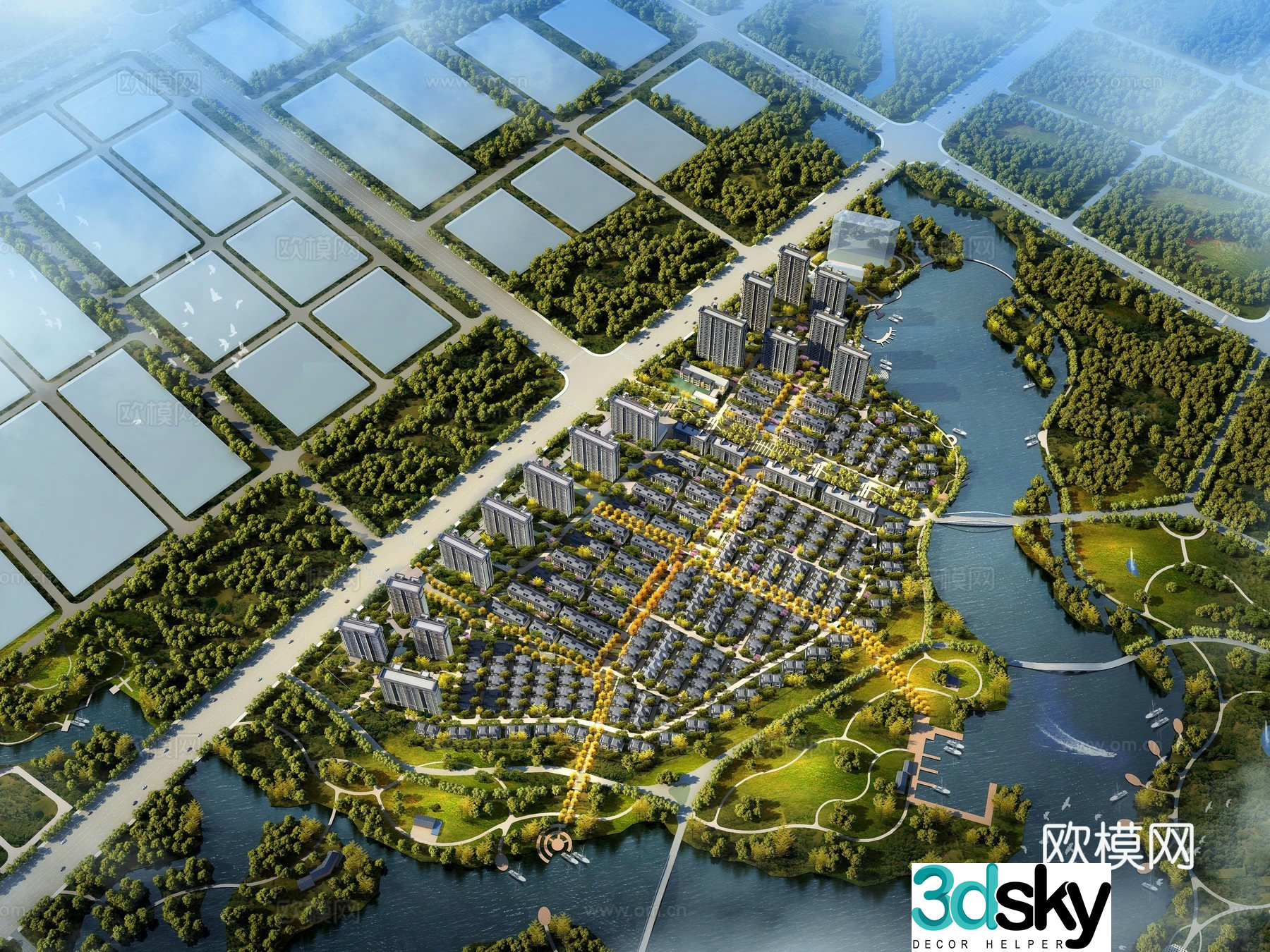 City planning 3D model