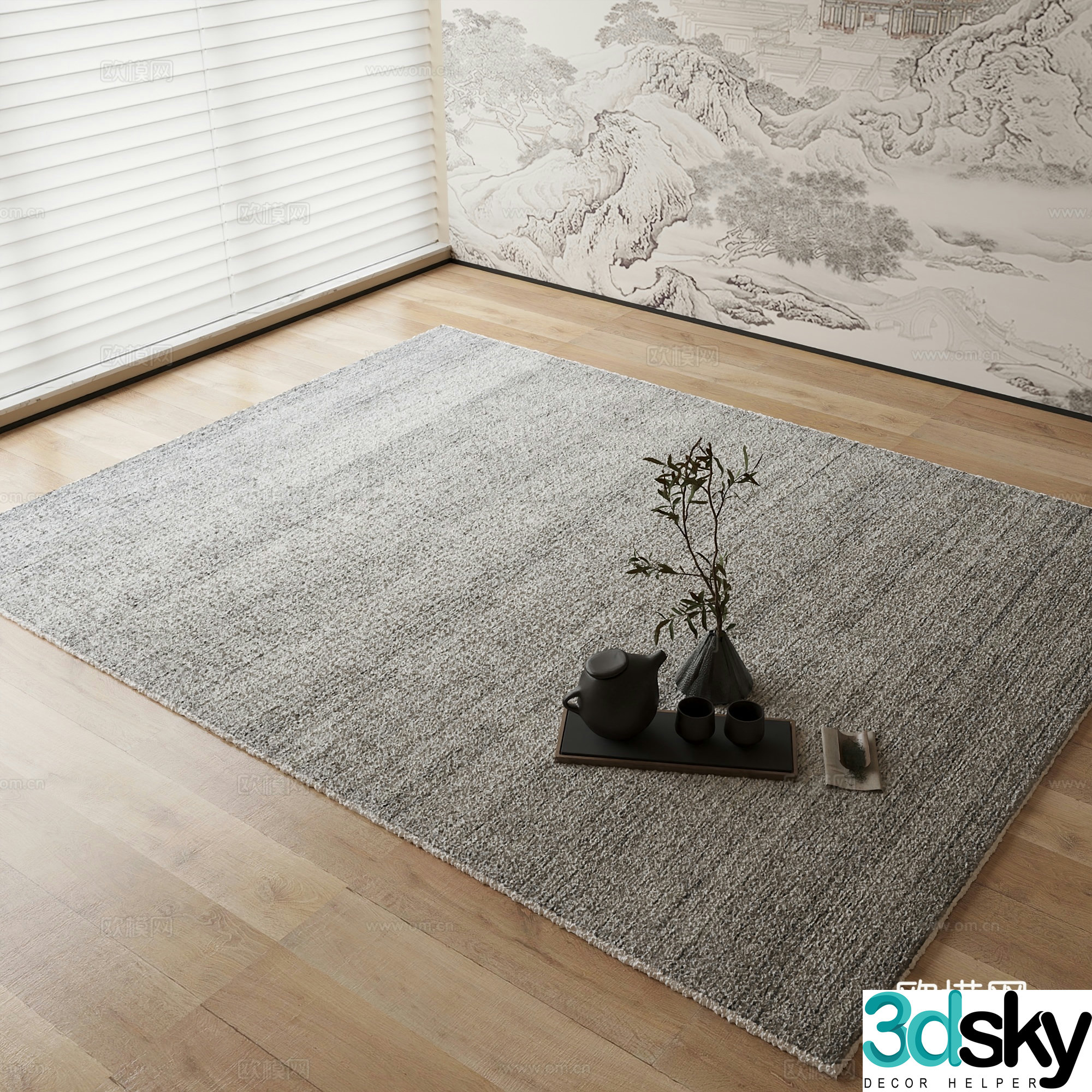 New Chinese carpet 3D model