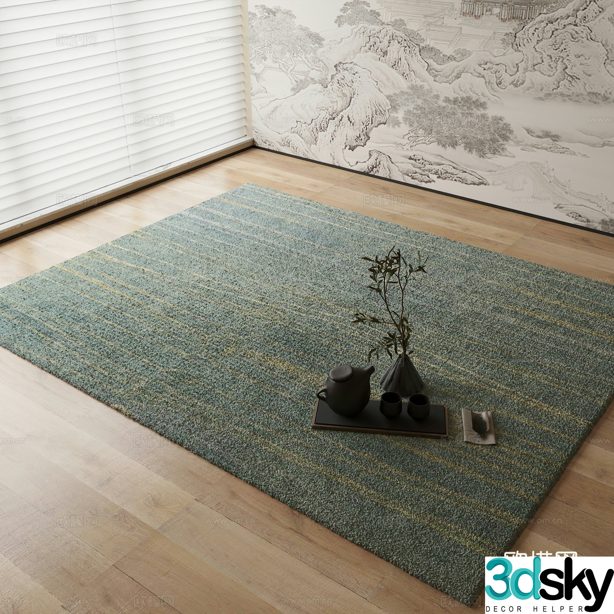 New Chinese carpet 3D model