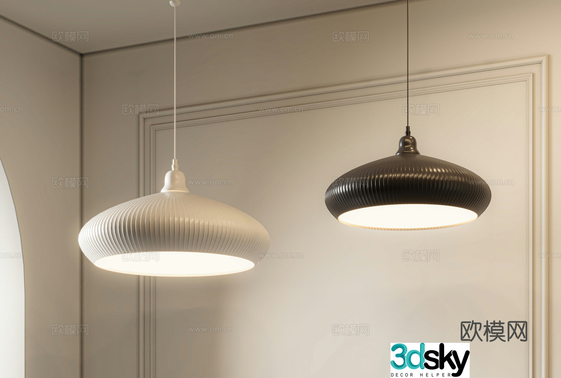 Modern Chandelier Decorative Light 3D Model