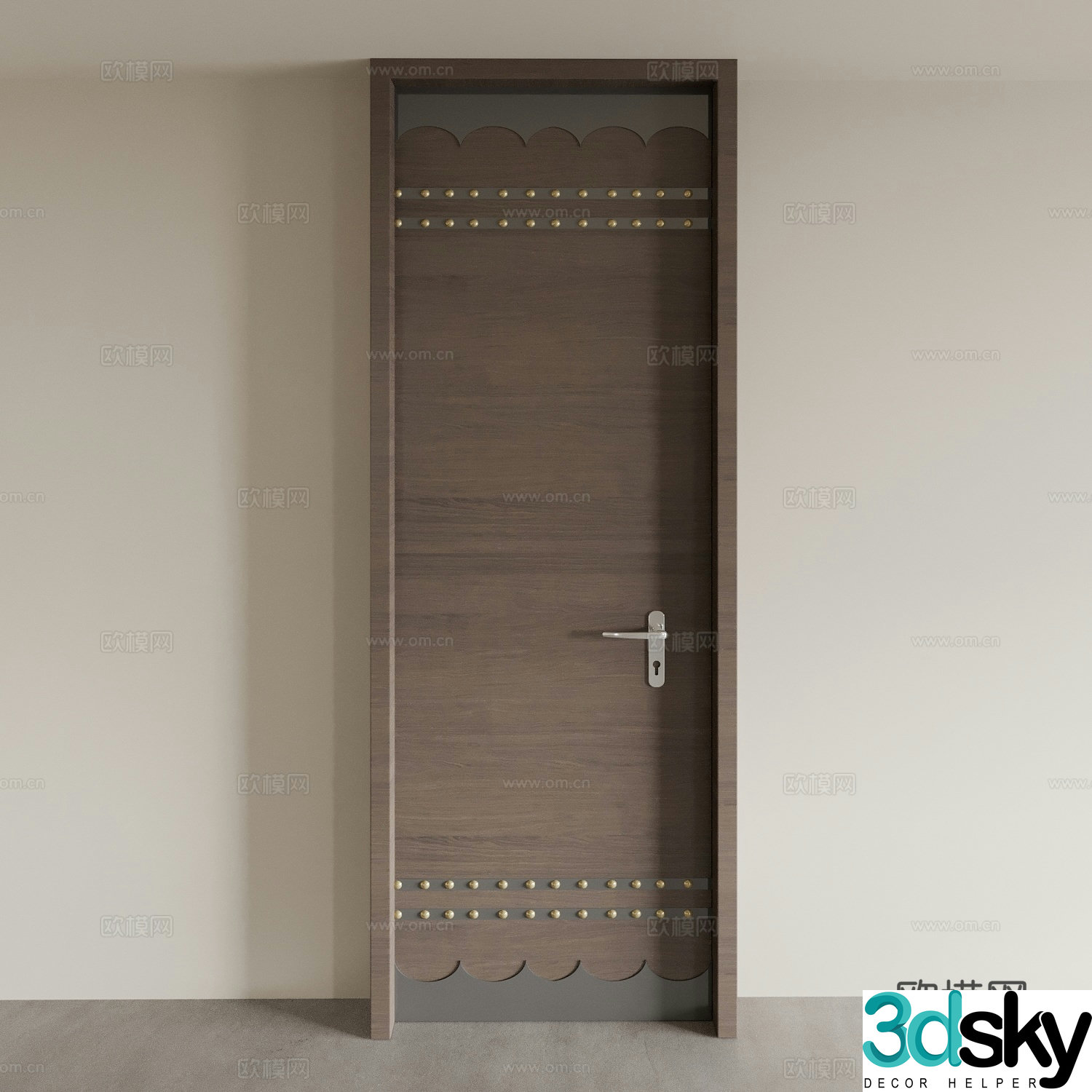 Bedroom door Interior door Single-open door Swing door 3D model