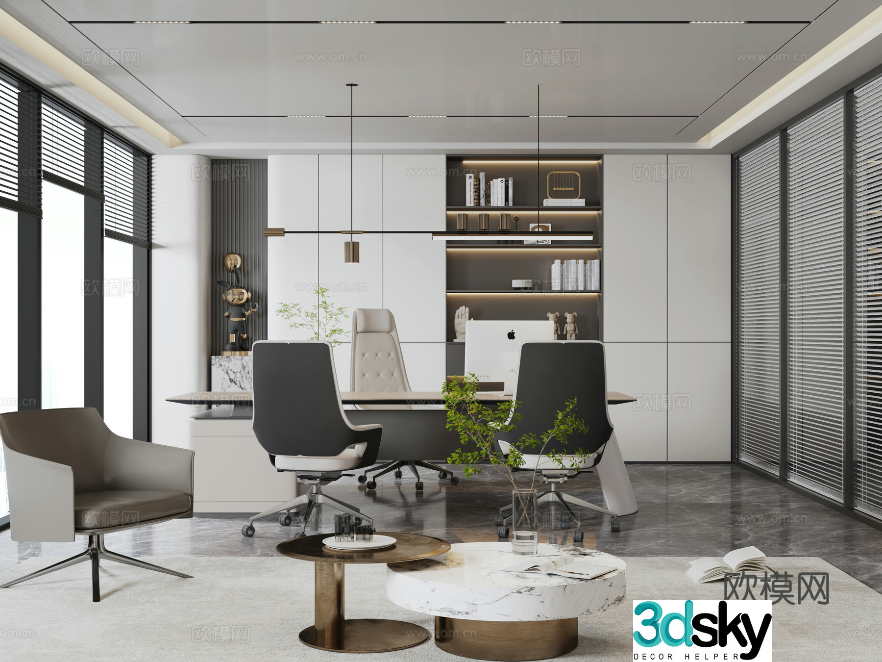 Modern manager office 3d model